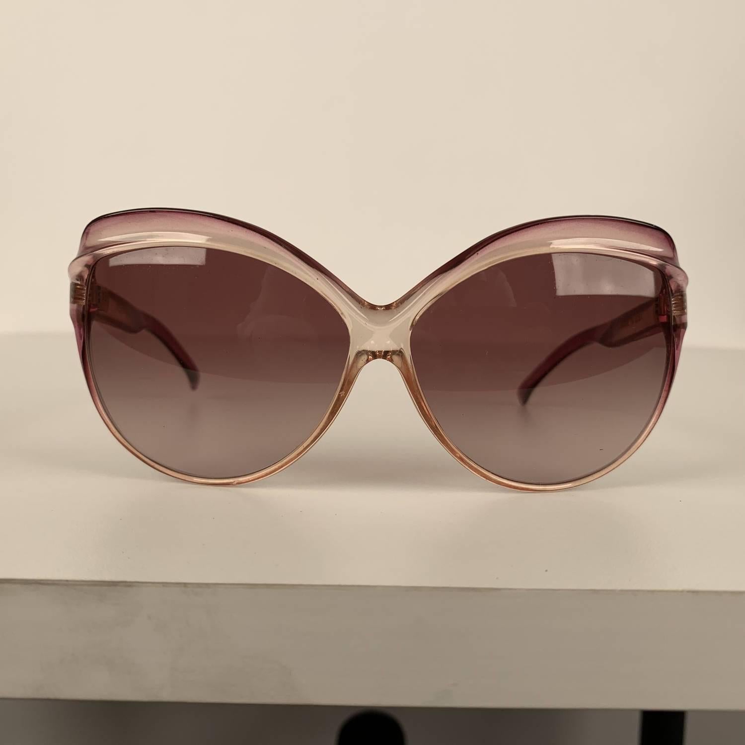 Women's Yves Saint Laurent Vintage Pink Butterfly Oversized Sunglasses 8057
