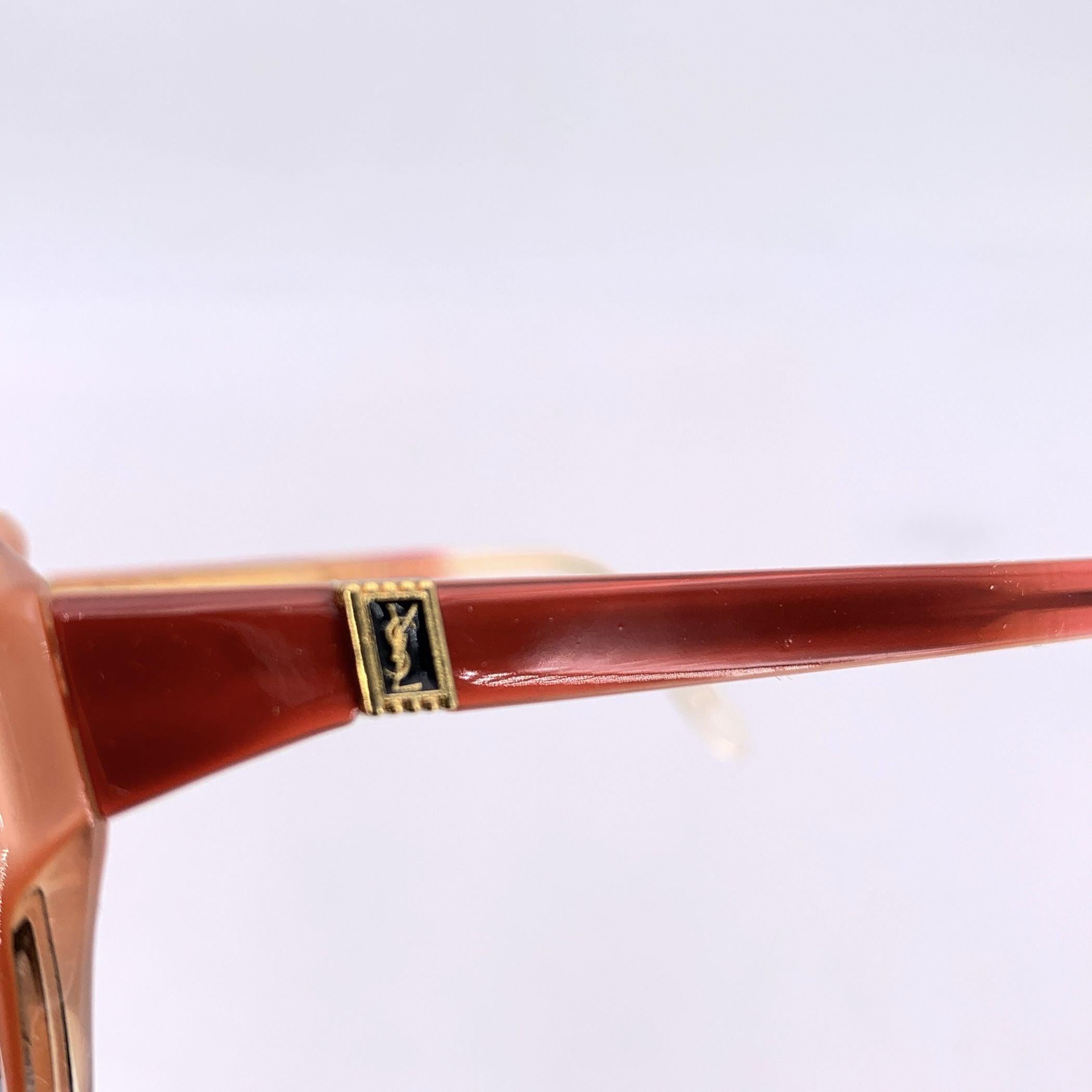 Yves Saint Laurent Vintage Pink Lenses Sunglasses ISMENE 58/14 140mm In Excellent Condition For Sale In Rome, Rome