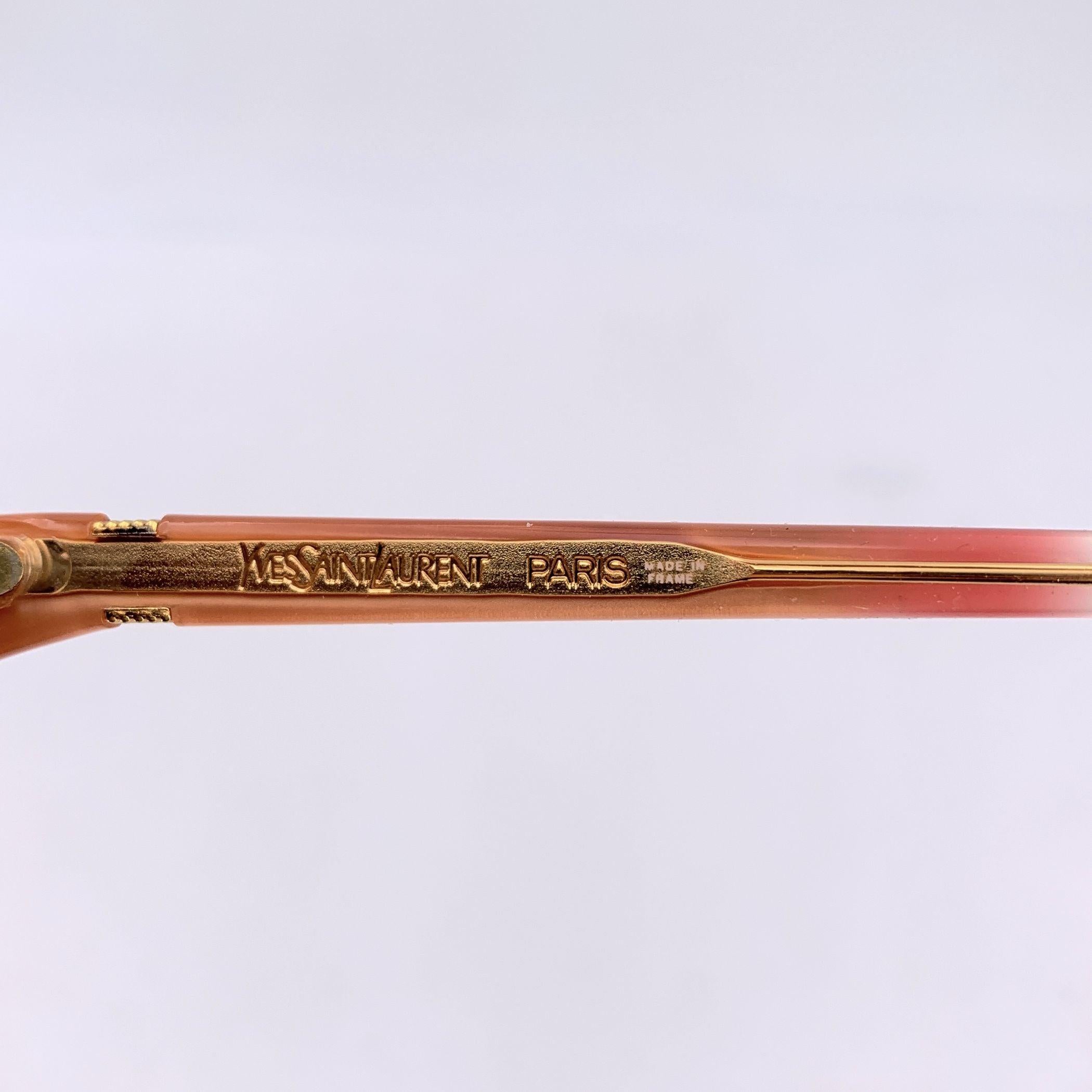 Yves Saint Laurent Vintage Pink Lenses Sunglasses ISMENE 58/14 140mm For Sale 1