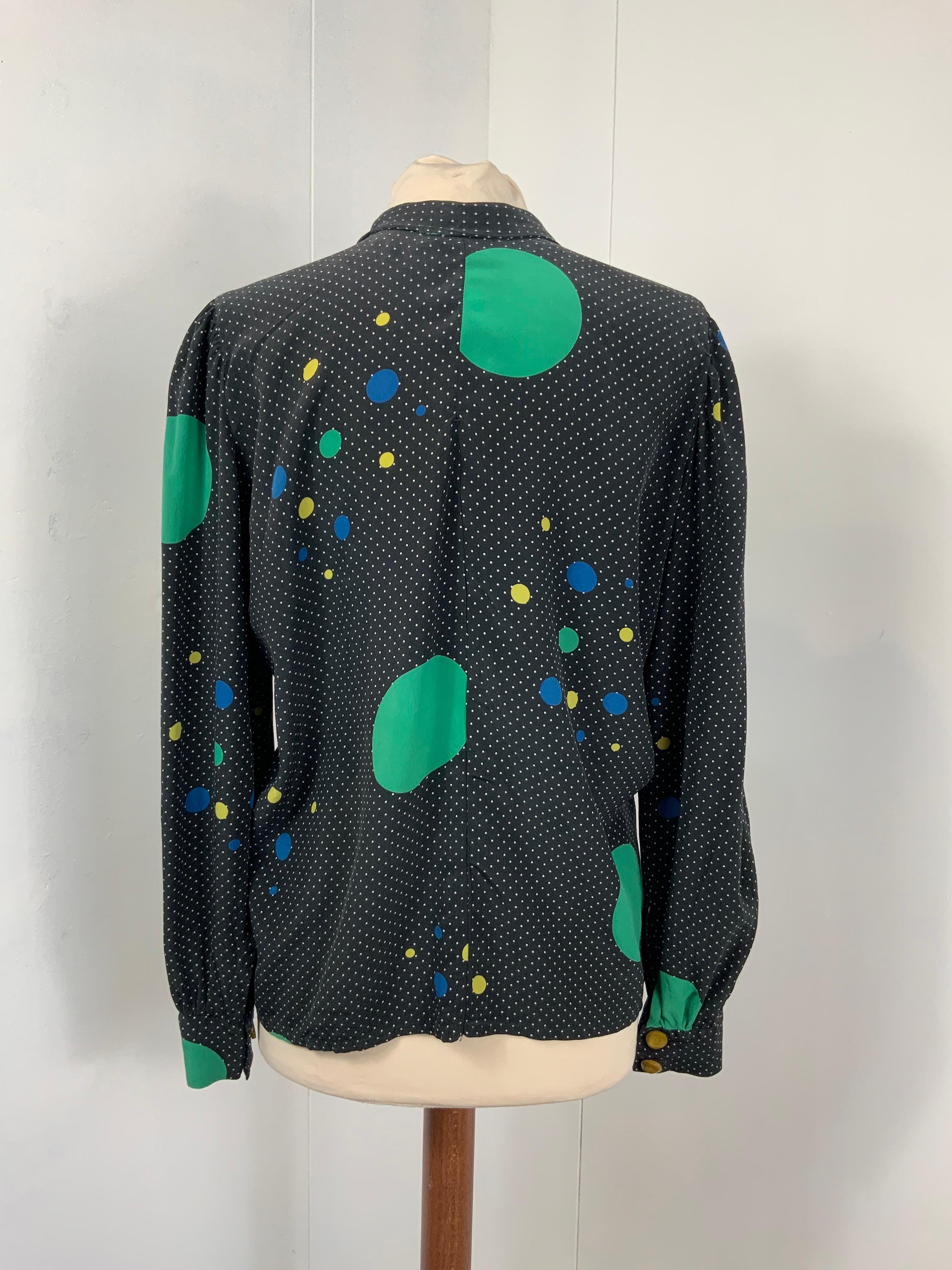 Yves Saint Laurent vintage pois shirt  In Good Condition In Carnate, IT