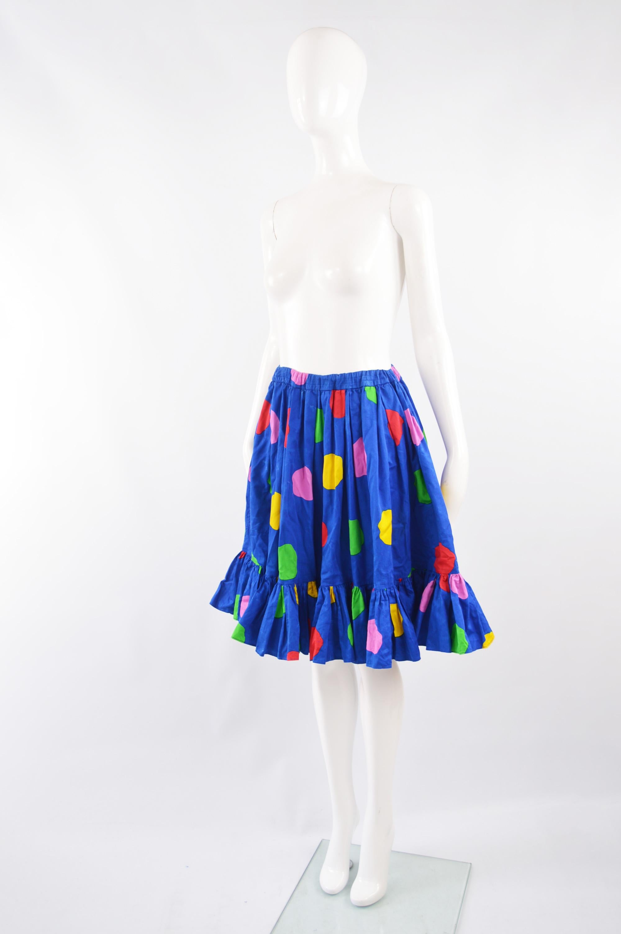 Yves Saint Laurent Vintage Polka Dot Skirt In Good Condition For Sale In Doncaster, South Yorkshire