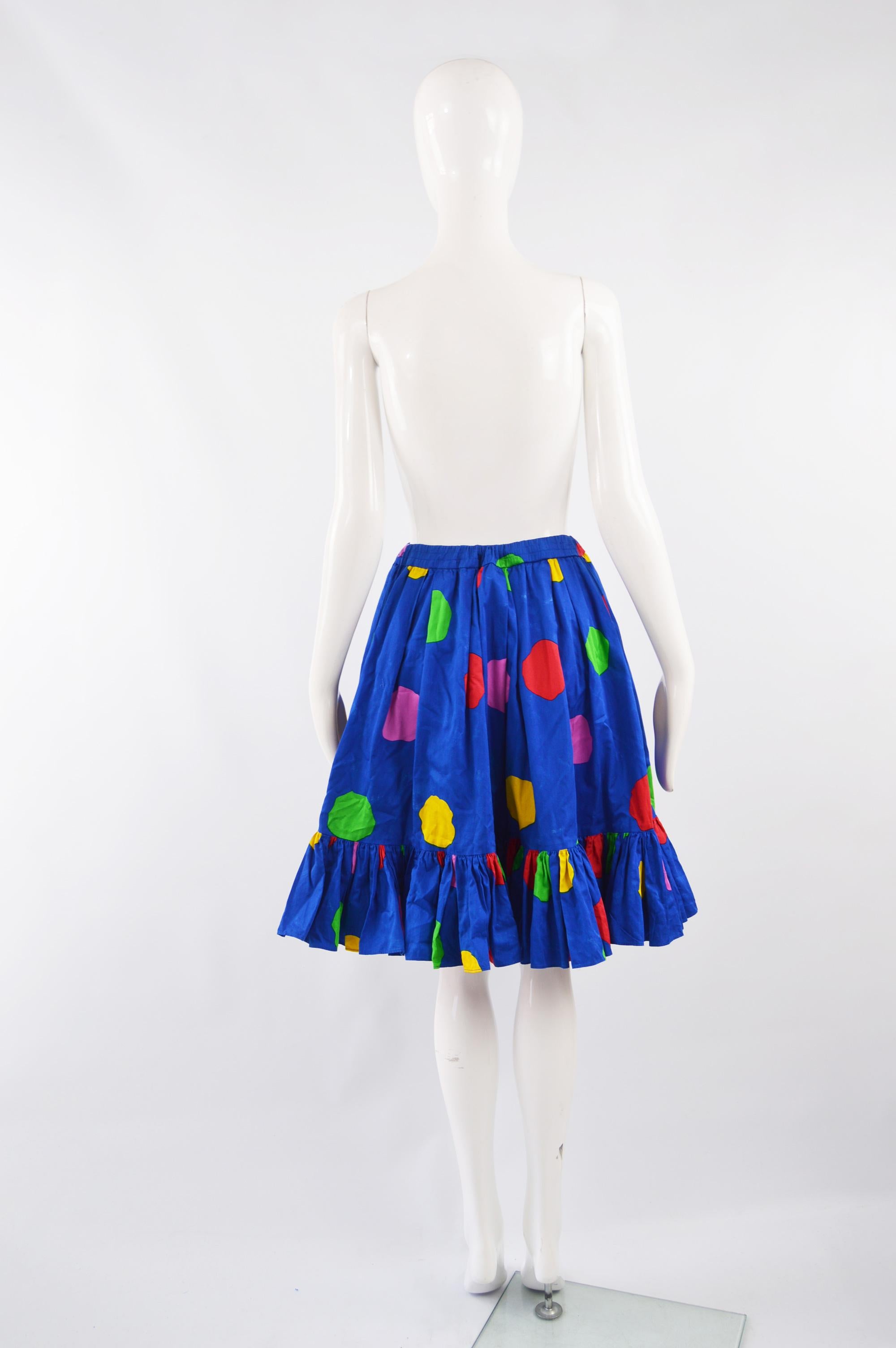 Yves Saint Laurent Vintage Polka Dot Skirt For Sale 1