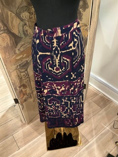 Yves Saint Laurent Vintage Print Wrap Skirt