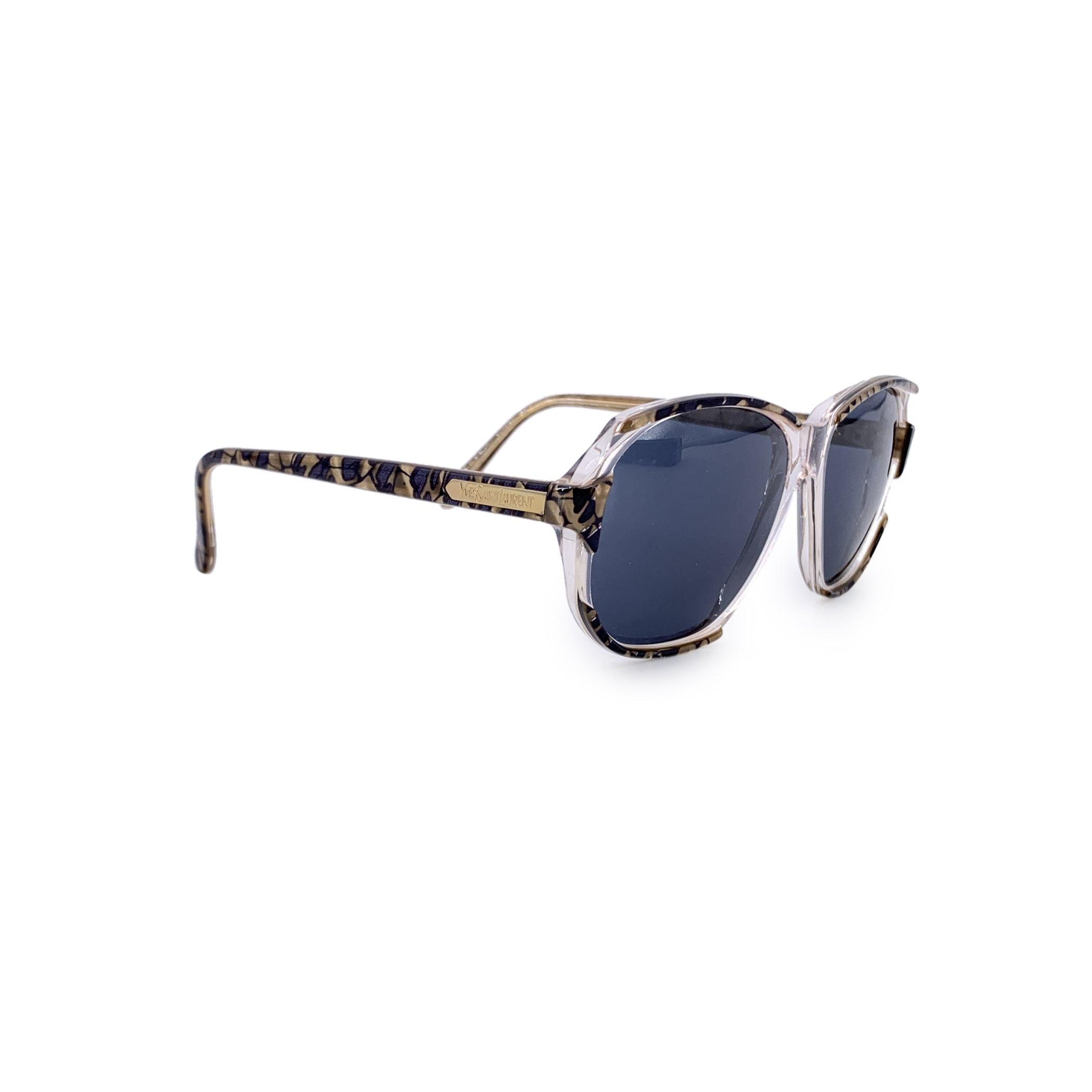 Grigio Yves Saint Laurent Vintage Purple and Gold Sunglasses NAXOS 54/15 in vendita