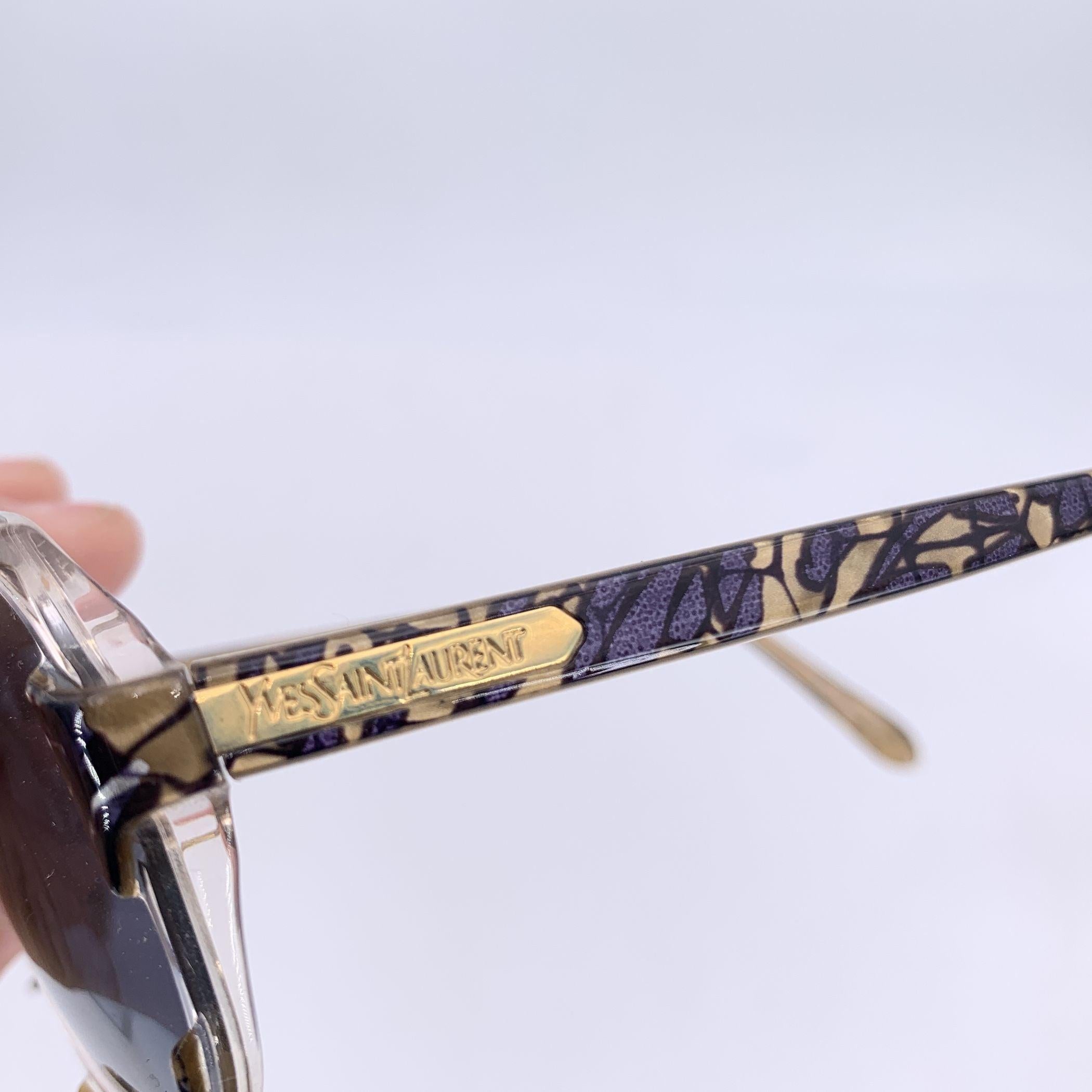 Yves Saint Laurent Vintage Purple and Gold Sunglasses NAXOS 54/15 in vendita 1
