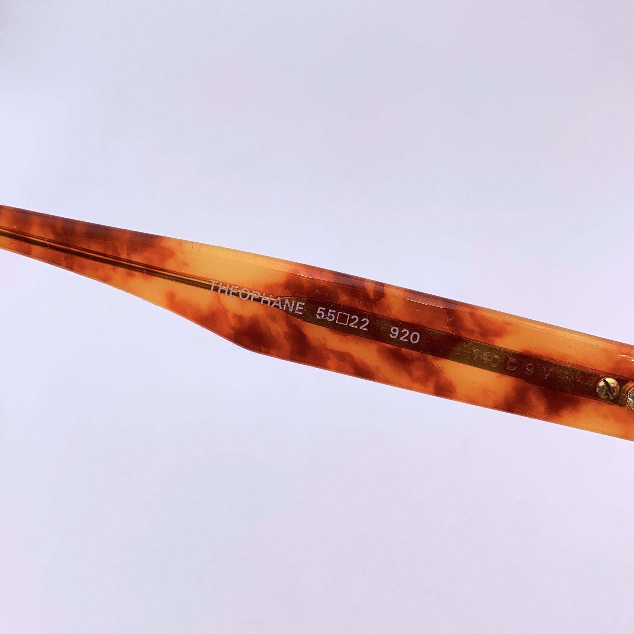 Yves Saint Laurent Vintage Lunettes de soleil rectangulaires THEOPHANE 55/22 140mm Excellent état - En vente à Rome, Rome