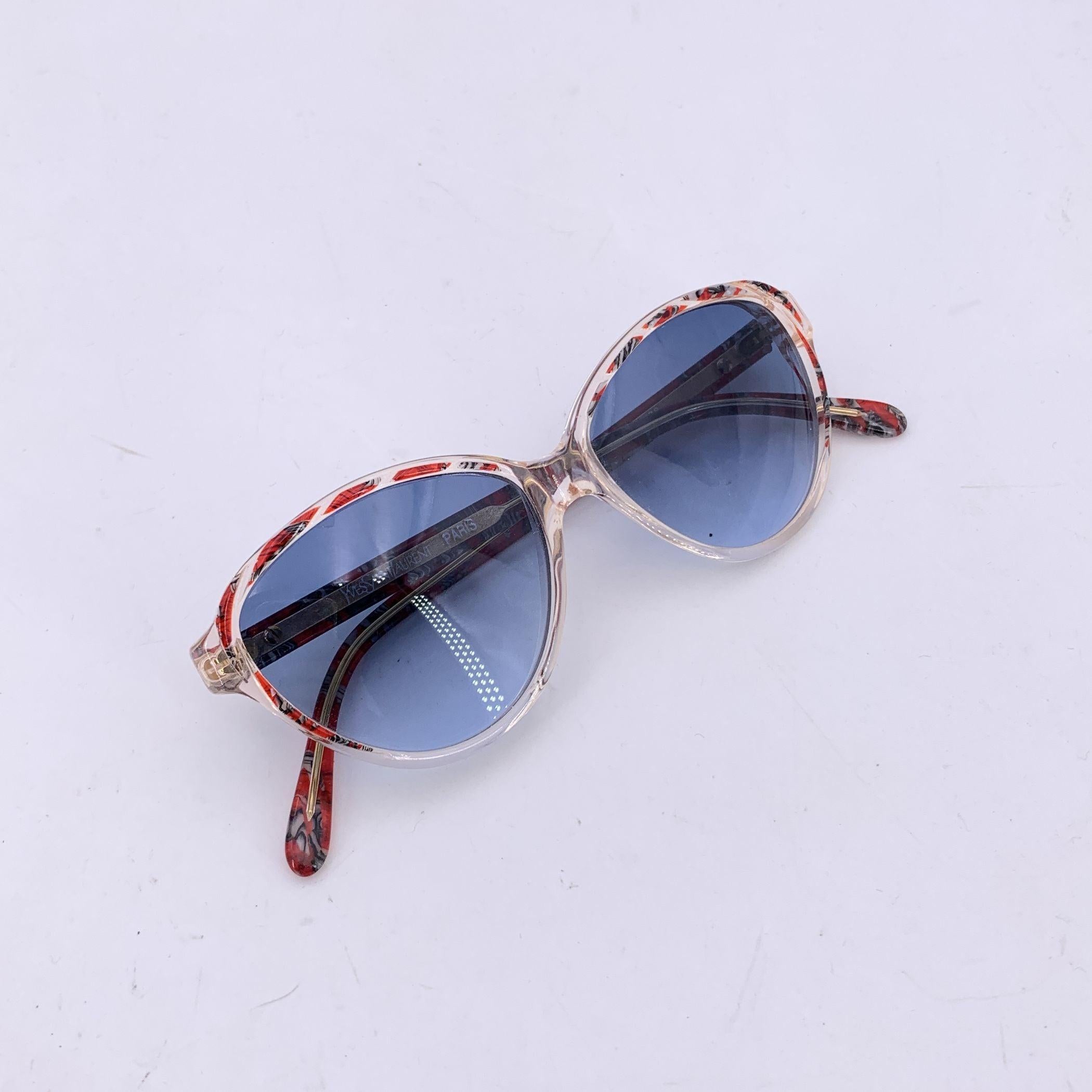 Yves Saint Laurent Gafas de sol Vintage Rojo Gris ARION 52/14 140mm en venta 2