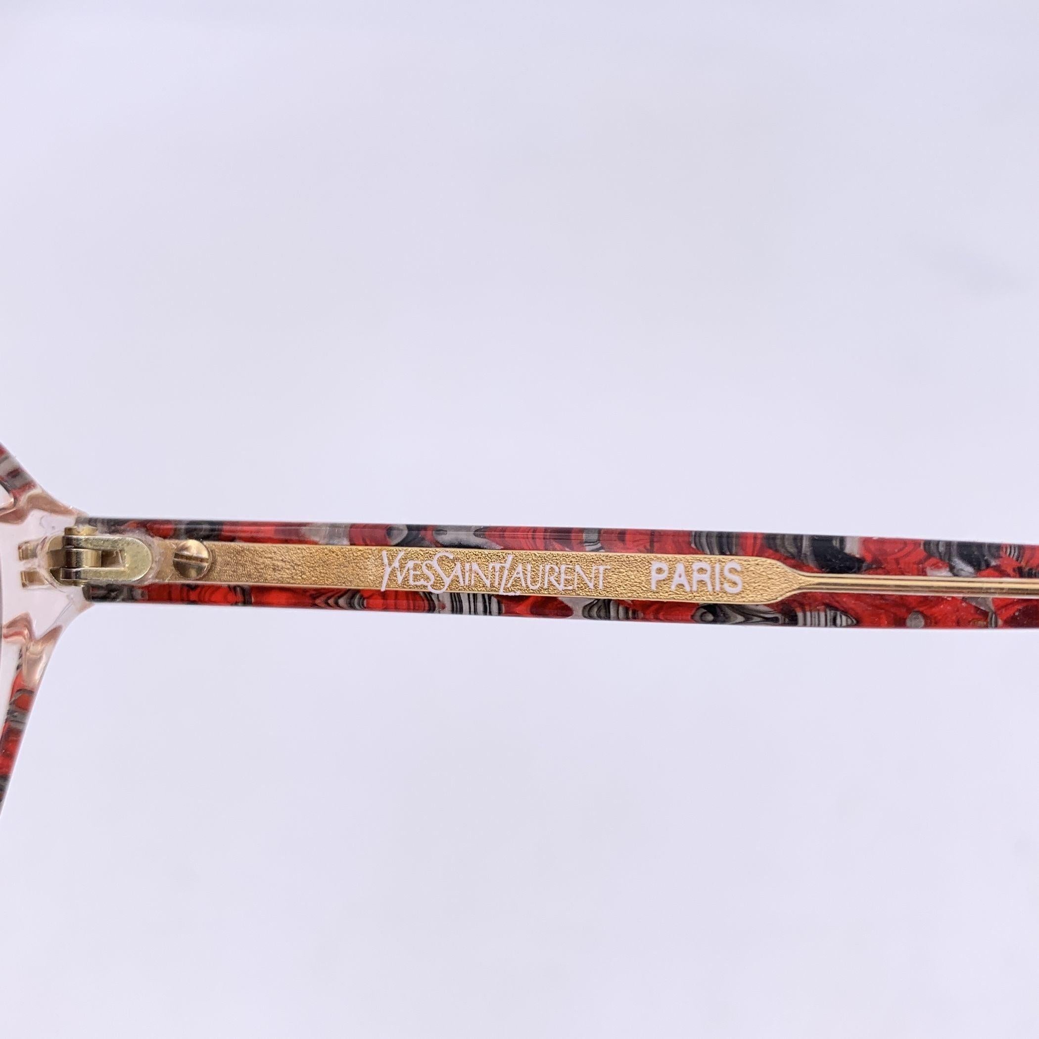 Lunettes de soleil Yves Saint Laurent Vintage Rouge Gris ARION 56/14 140mm Excellent état - En vente à Rome, Rome