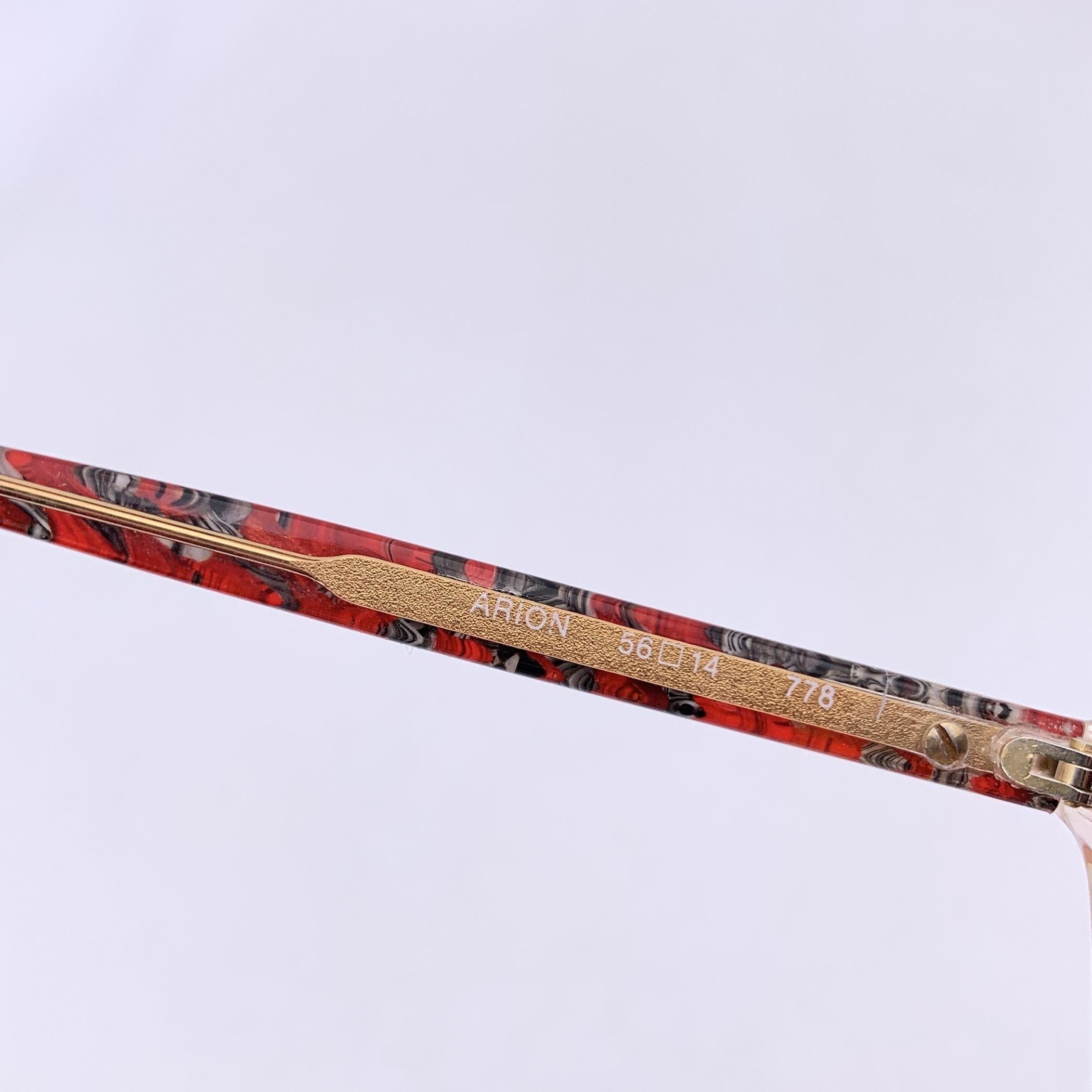 Lunettes de soleil Yves Saint Laurent Vintage Rouge Gris ARION 56/14 140mm Unisexe en vente