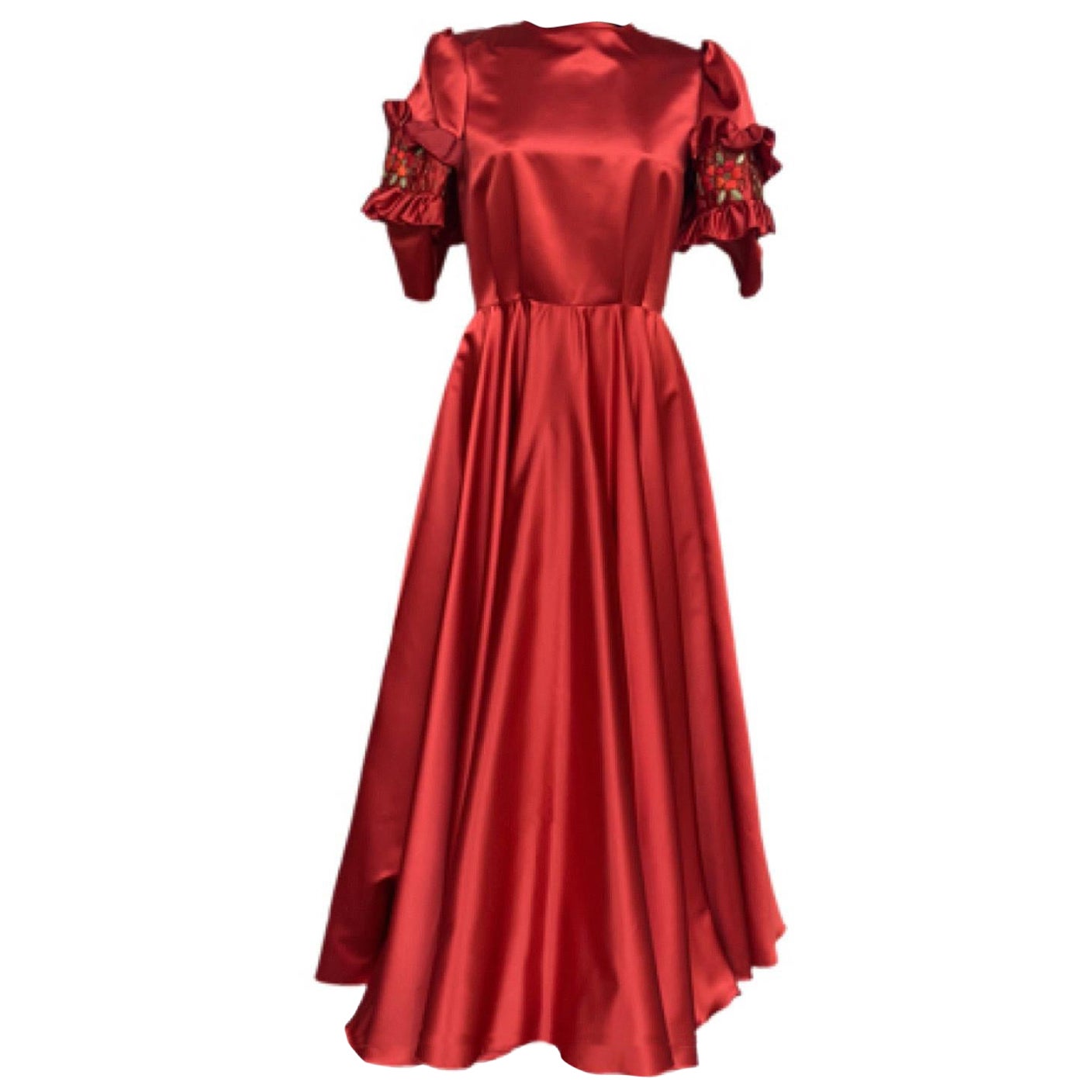 Yves Saint Laurent Vestito vintage in seta rossa
