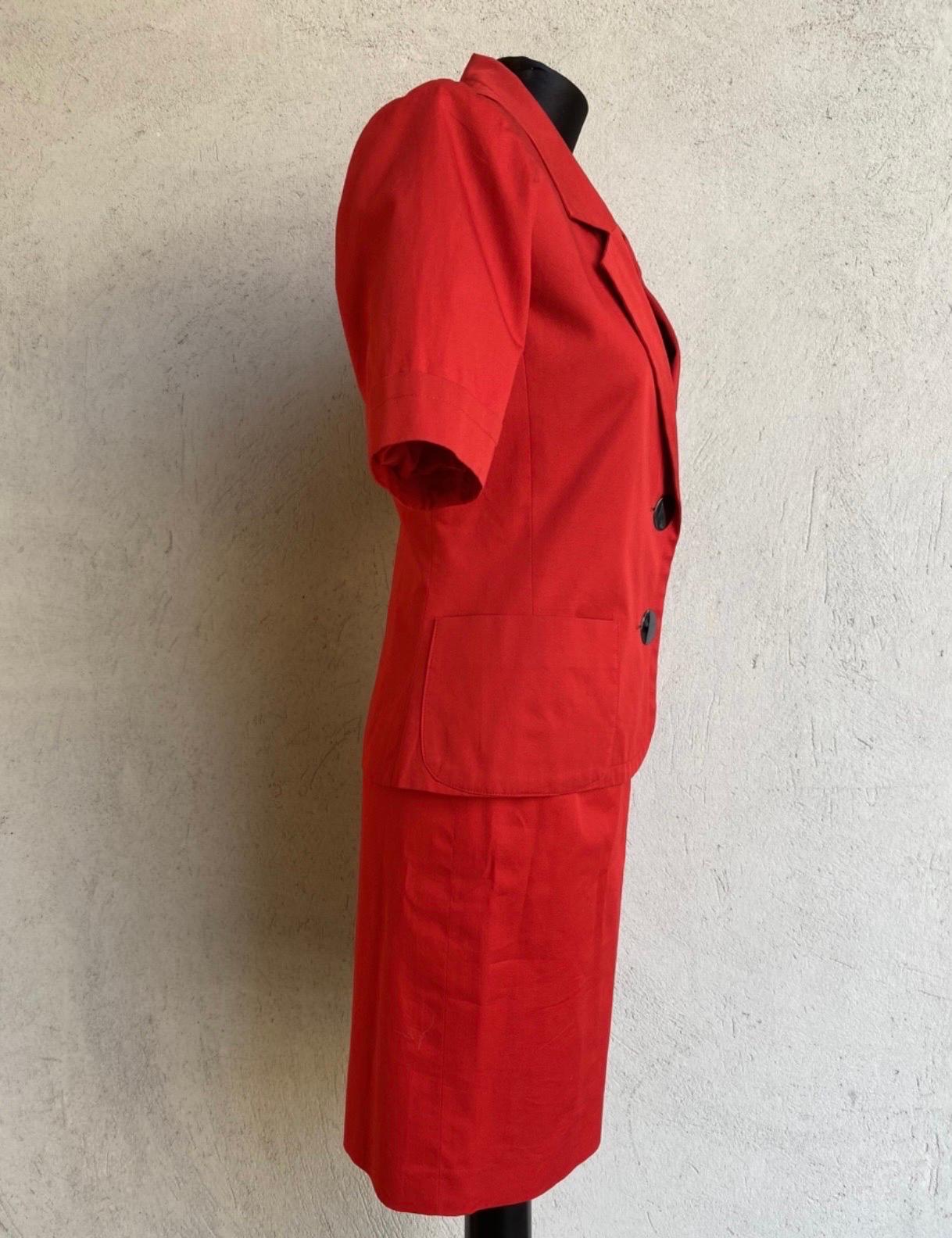 Red Yves Saint Laurent Vintage red Suit For Sale