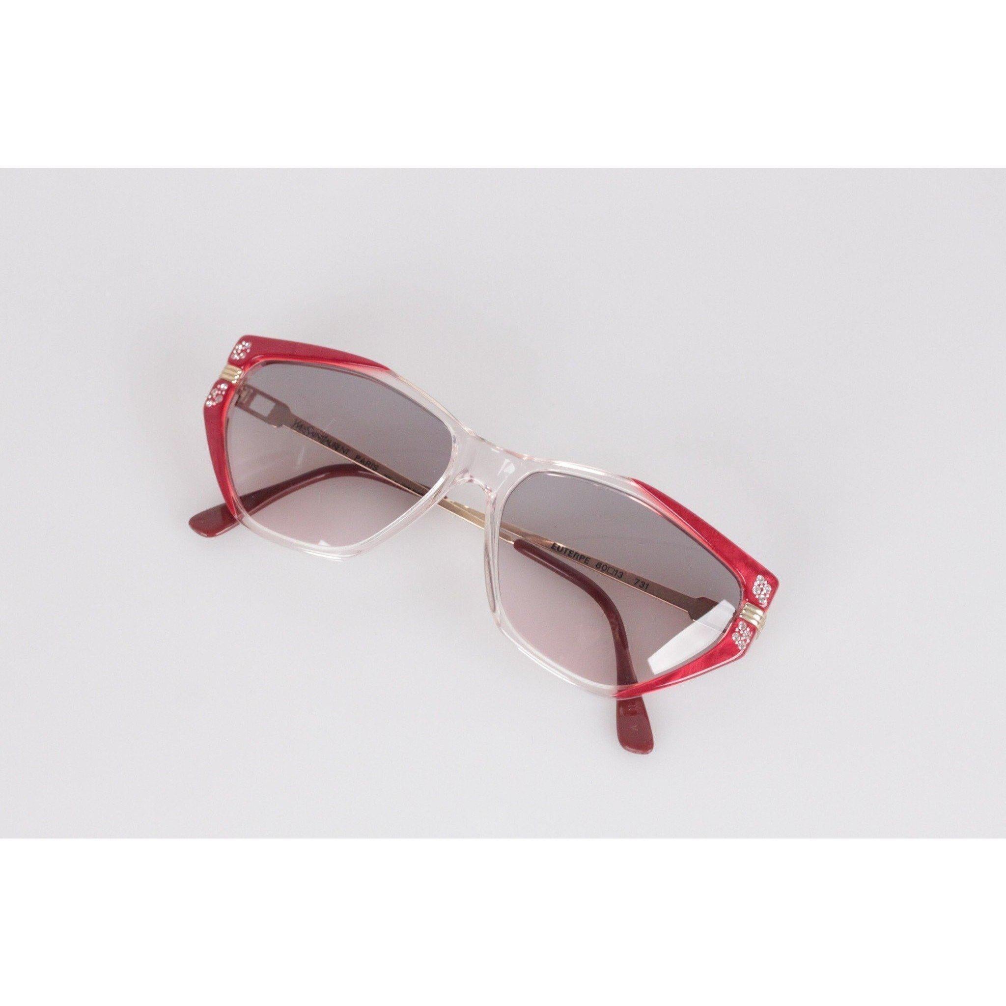 Yves Saint Laurent Vintage Red Sunglasses Euterpe 60mm 5