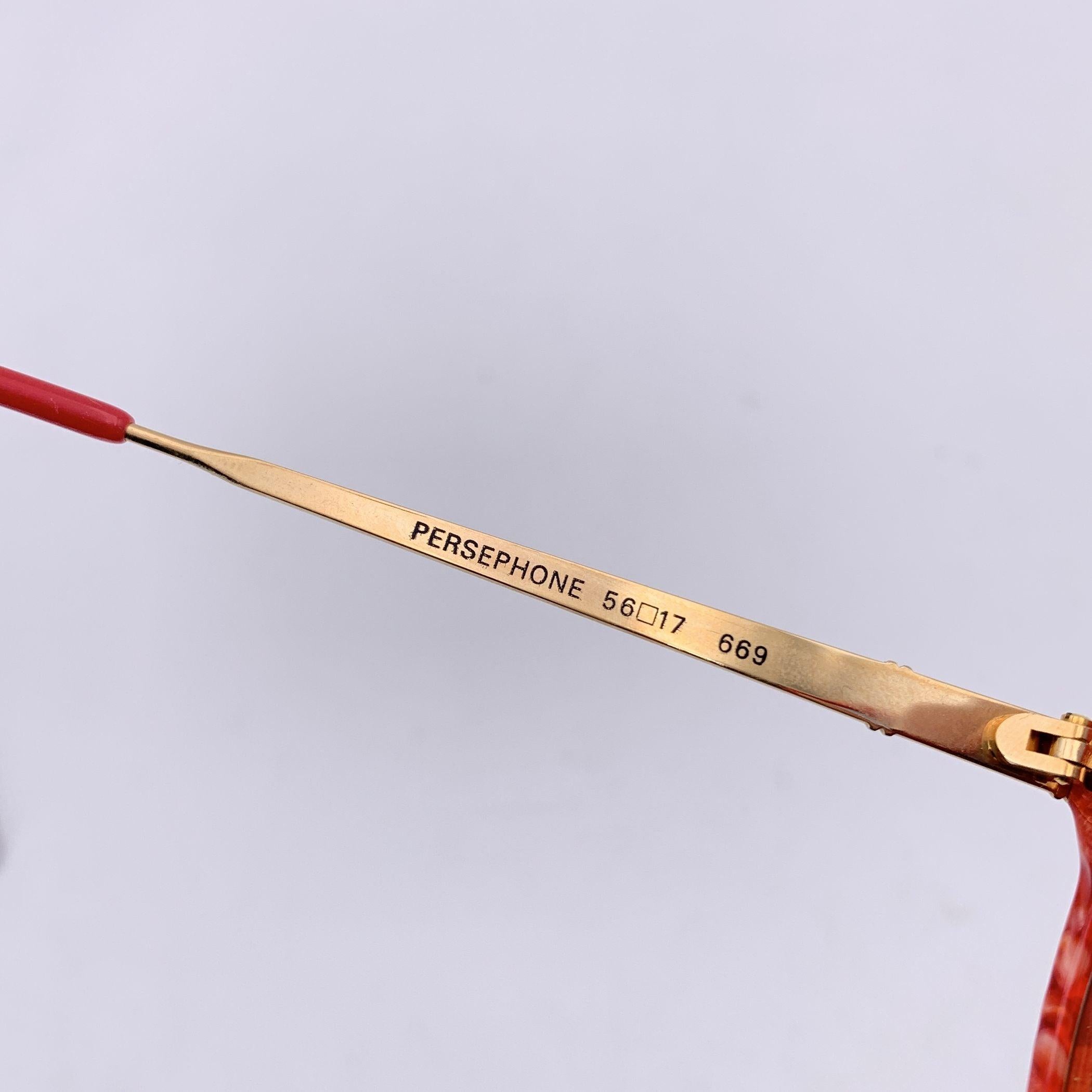 Donna Occhiali da sole vintage rossi Yves Saint Laurent PERSEPHONE 56/17 130mm in vendita