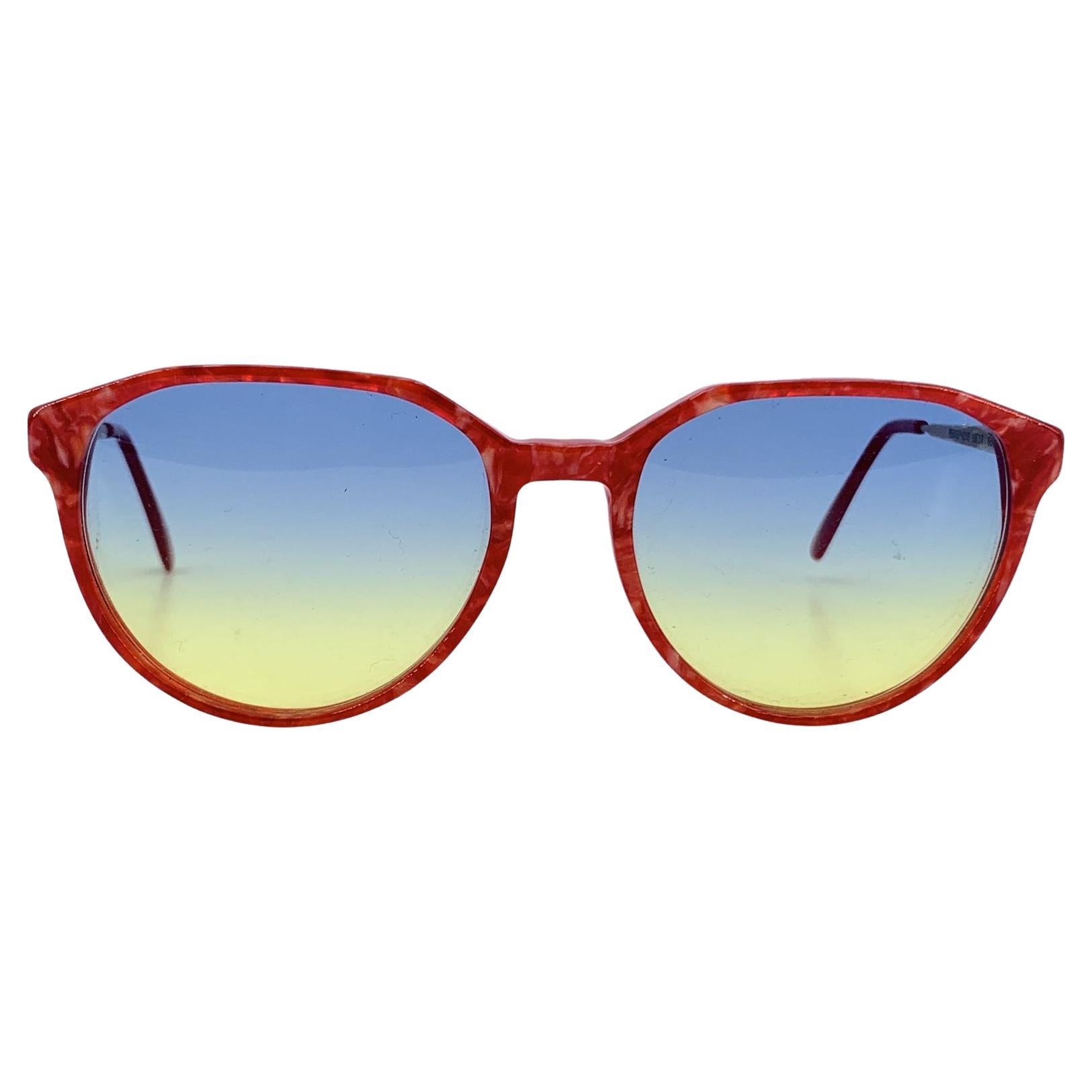 Occhiali da sole vintage rossi Yves Saint Laurent PERSEPHONE 56/17 130mm in vendita