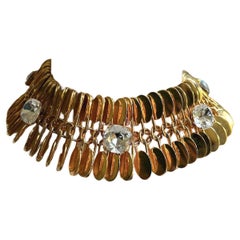 Yves Saint Laurent Vintage Rhinestone Chocker Necklace, 1990s Yves Saint Laurent Vintage Rhinestone Chocker Necklace, 1990s