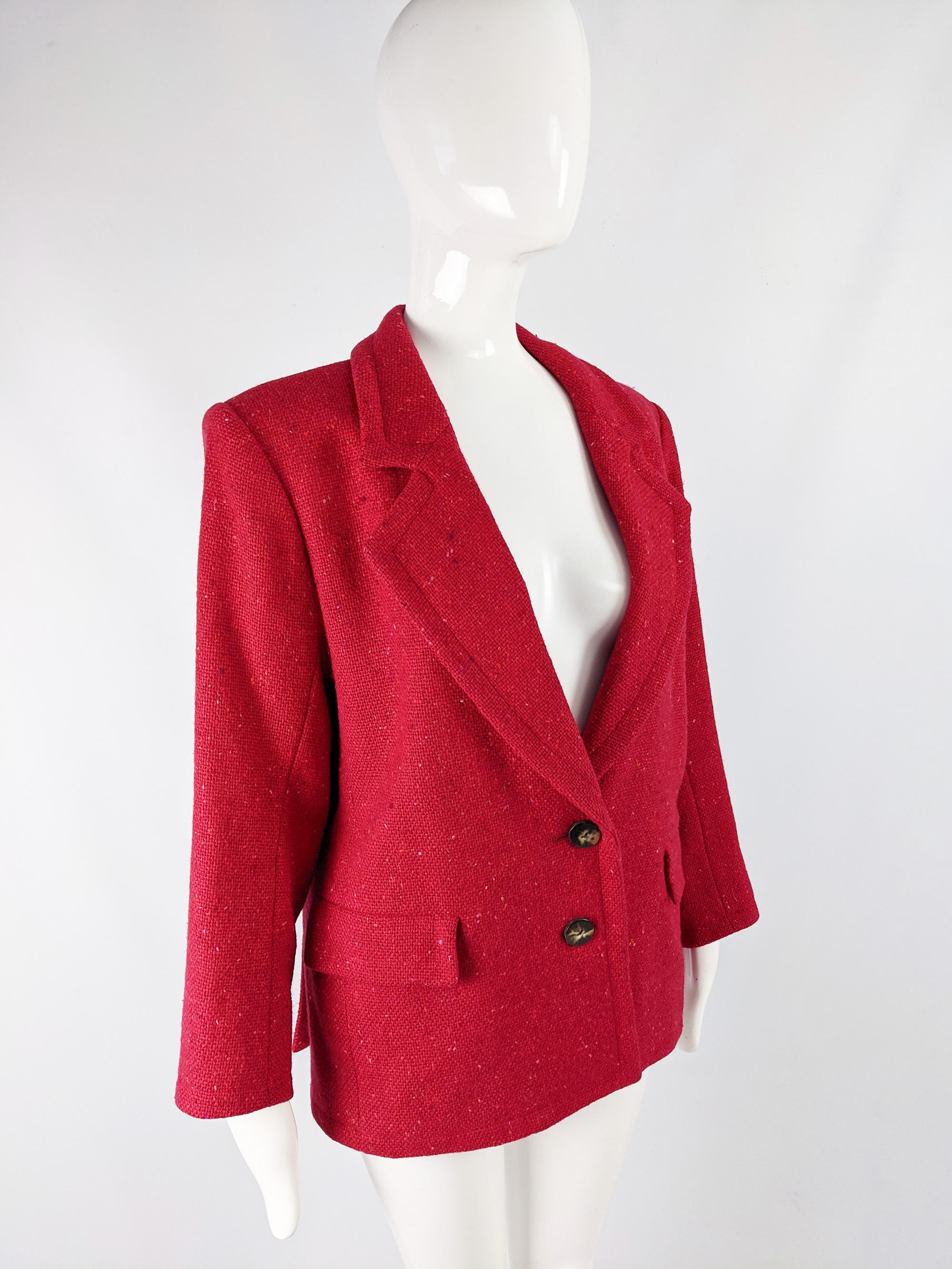 Red Yves Saint Laurent Vintage Rive Gauche Blazer Jacket 1980s