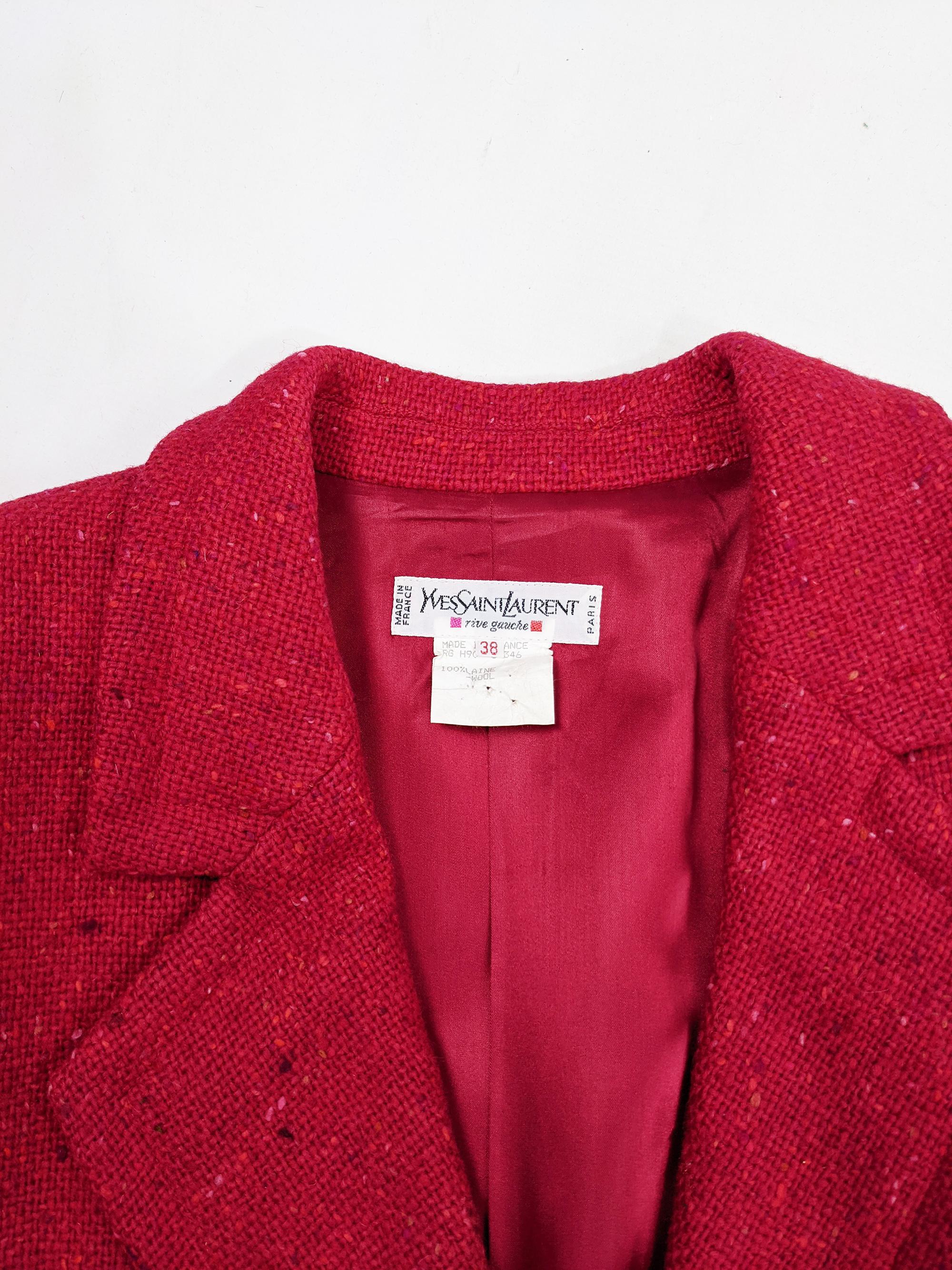 Yves Saint Laurent Vintage Rive Gauche Blazer Jacket 1980s 3