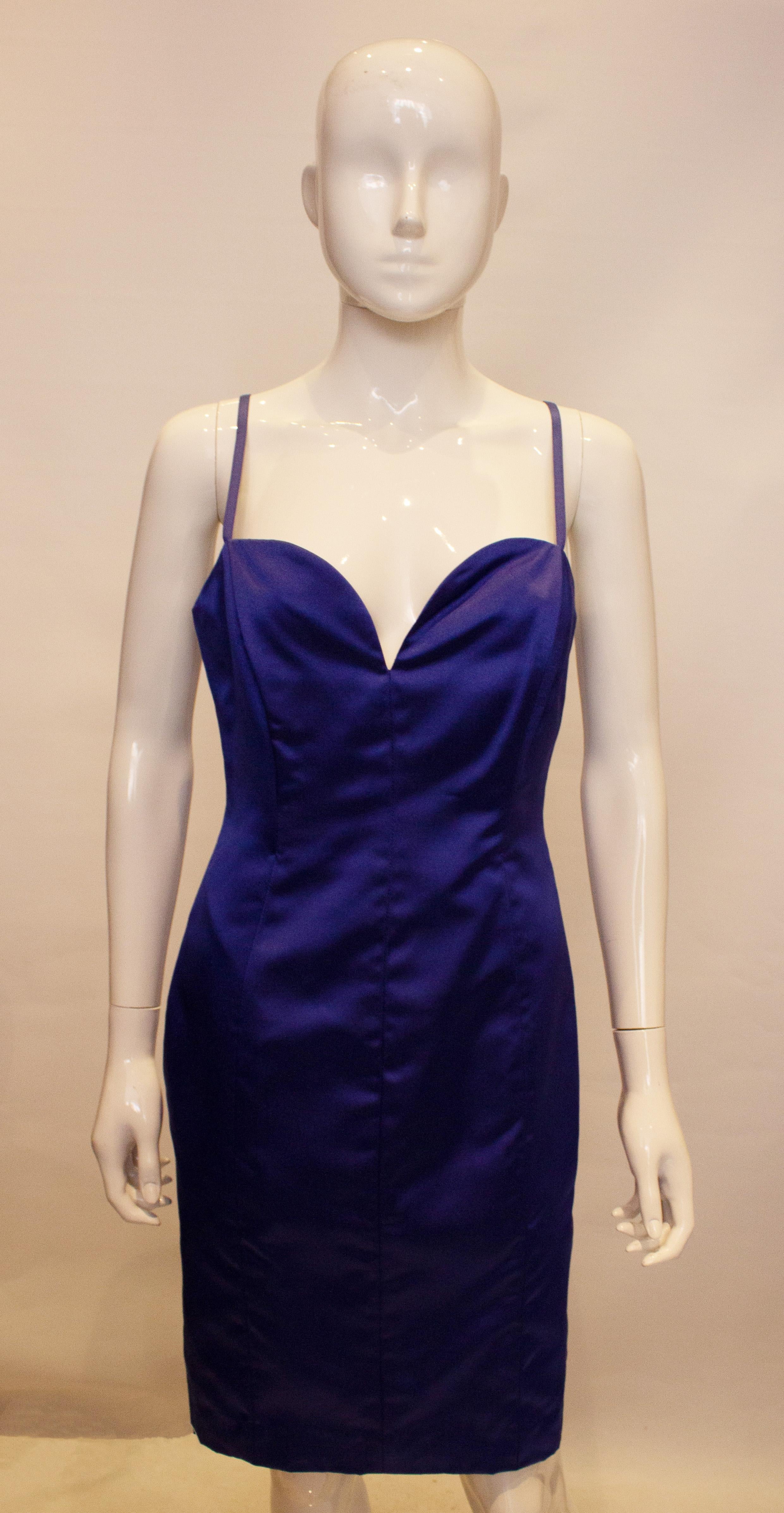 Yves Saint Laurent Vintage Slip-Kleid (Violett) im Angebot