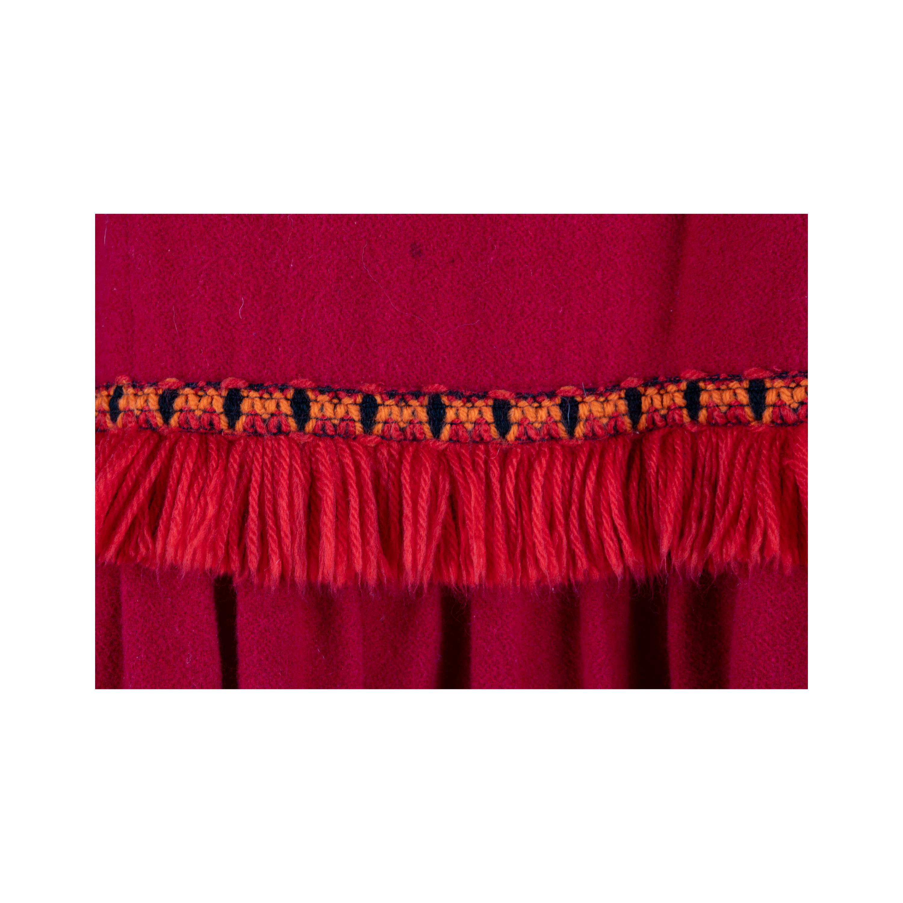 Women's Yves Saint Laurent Vintage Smock dress with Fringe - '70s For Sale
