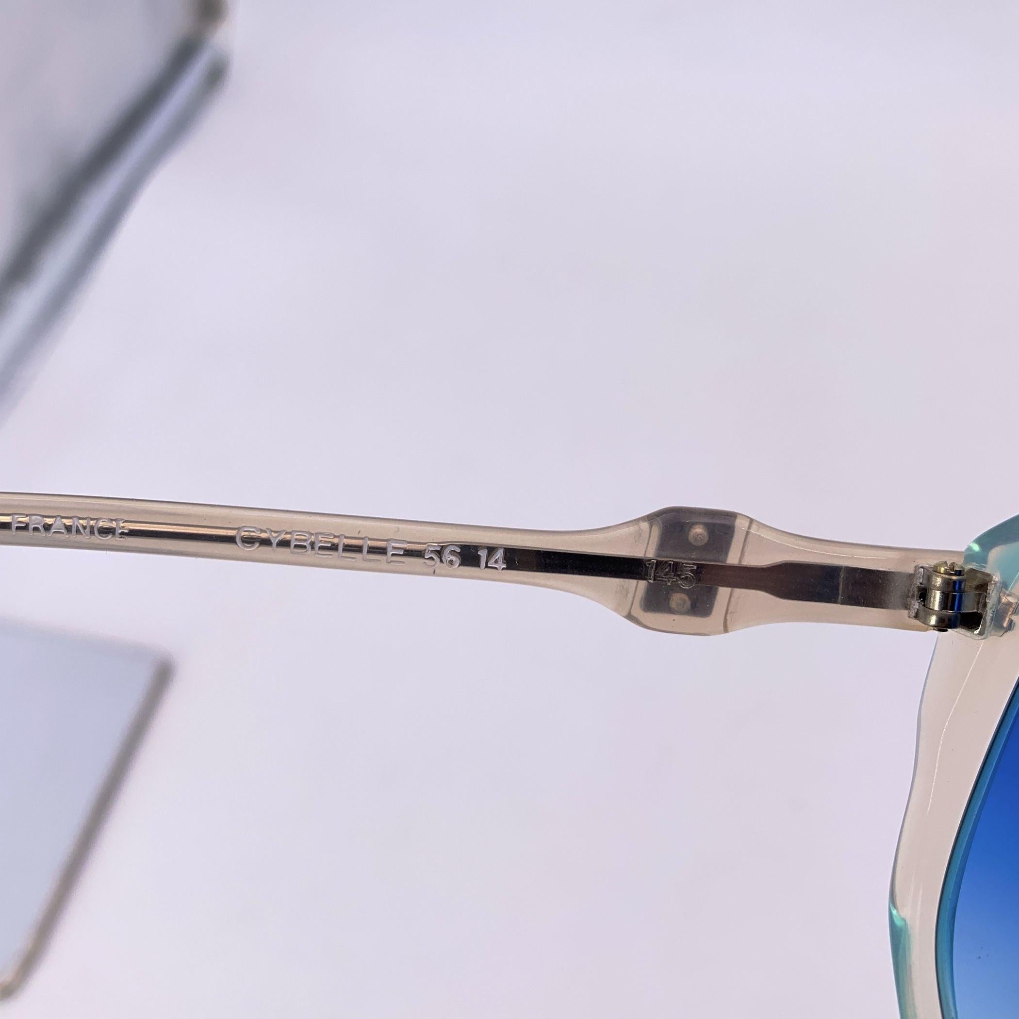 Bleu Yves Saint Laurent Vintage Lunettes de soleil CYBELLE 56/14 145mm en vente