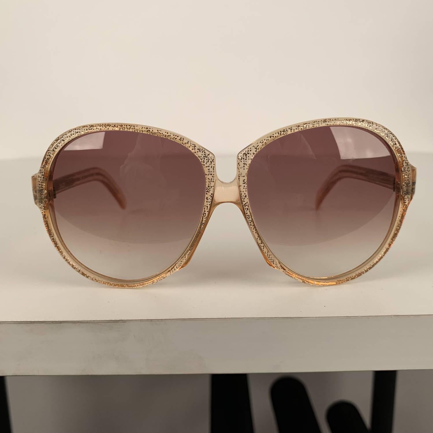 Brown Yves Saint Laurent Vintage Sunglasses Glitter Gaude 58mm Oversized