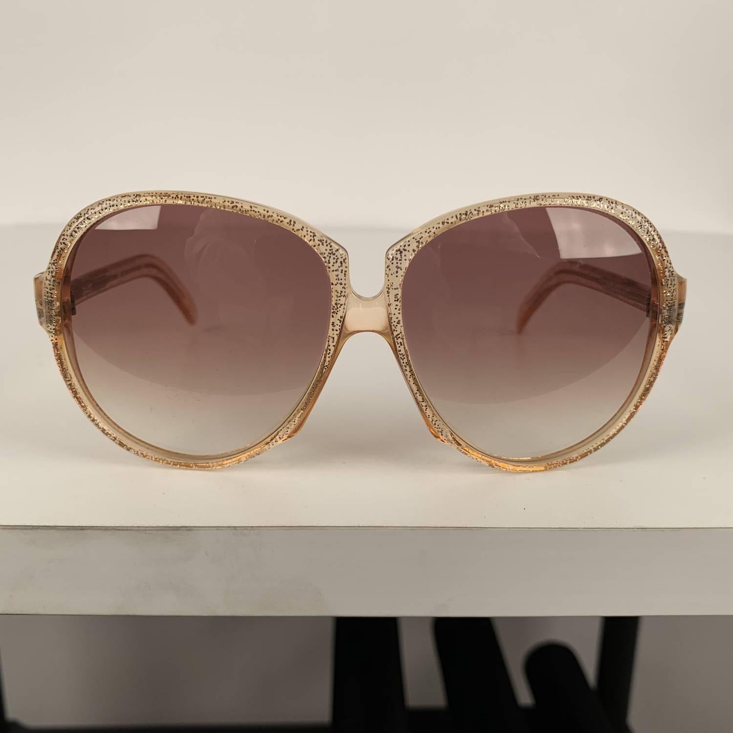 Yves Saint Laurent Vintage Sunglasses Glitter Gaude 58mm Oversized In Excellent Condition In Rome, Rome