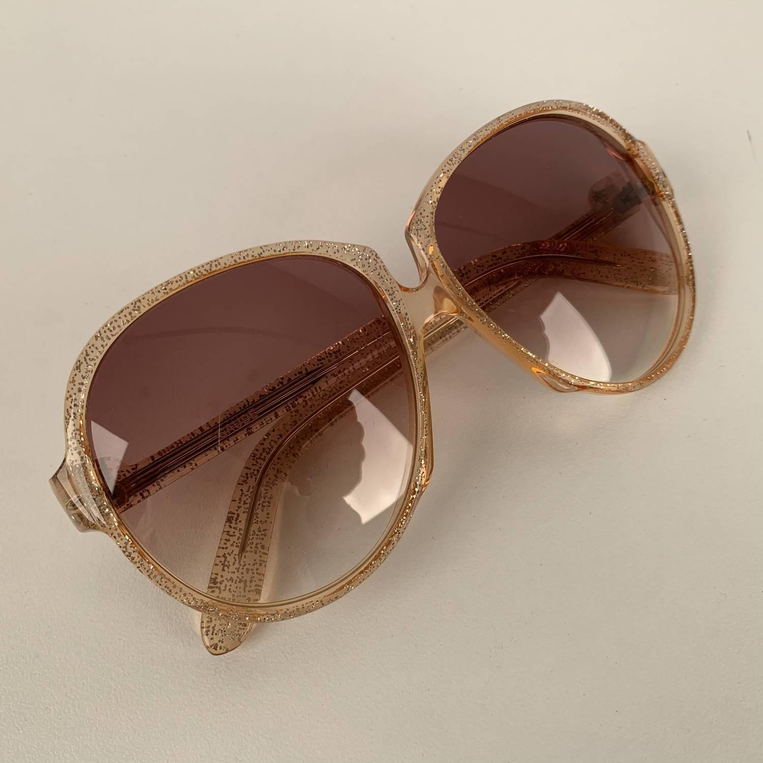 Yves Saint Laurent Vintage Sunglasses Glitter Gaude 58mm Oversized 1