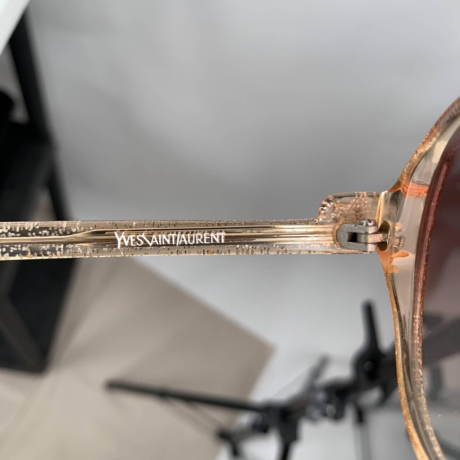 Yves Saint Laurent Vintage Sunglasses Glitter Gaude 58mm Oversized 2
