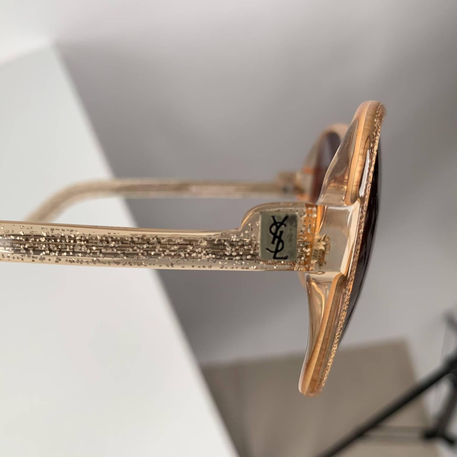 Yves Saint Laurent Vintage Sunglasses Glitter Gaude 58mm Oversized 3