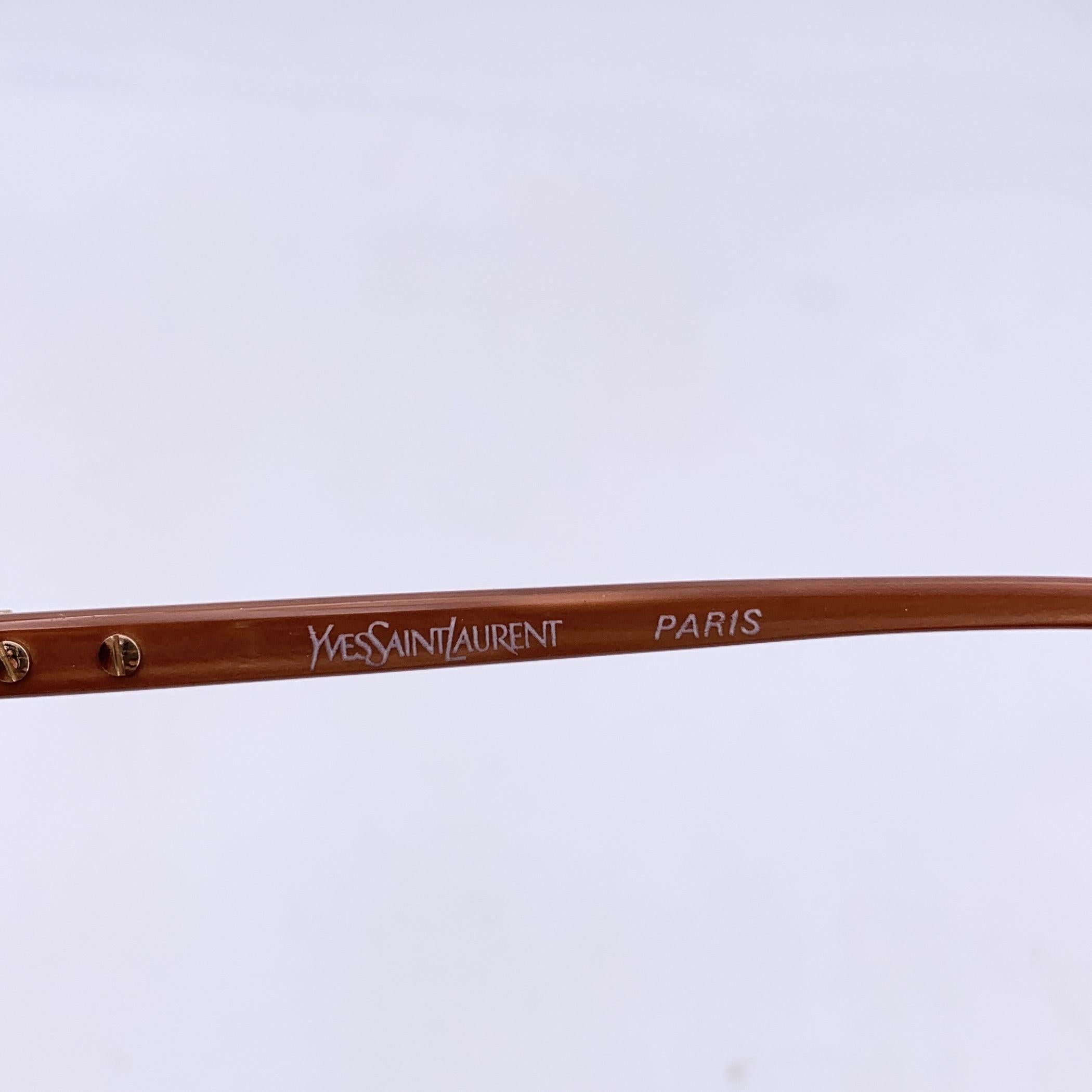 Marron Yves Saint Laurent Vintage Lunettes de soleil LETO 52/16 135mm en vente