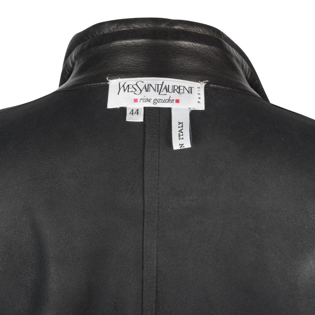 Yves Saint Laurent Vintage Supple Leather Long Shirt Superb Draping 44 / 10 10