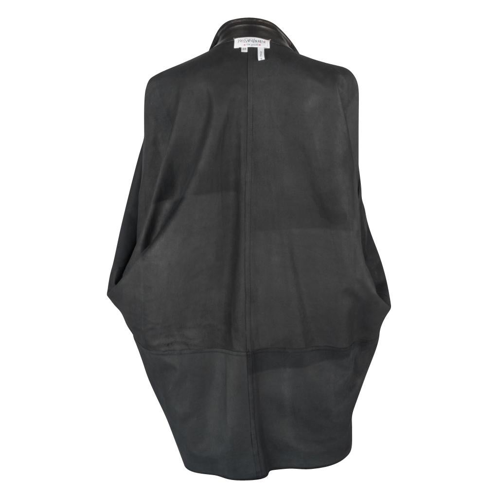Yves Saint Laurent Vintage Supple Leather Long Shirt Superb Draping 44 / 10 9