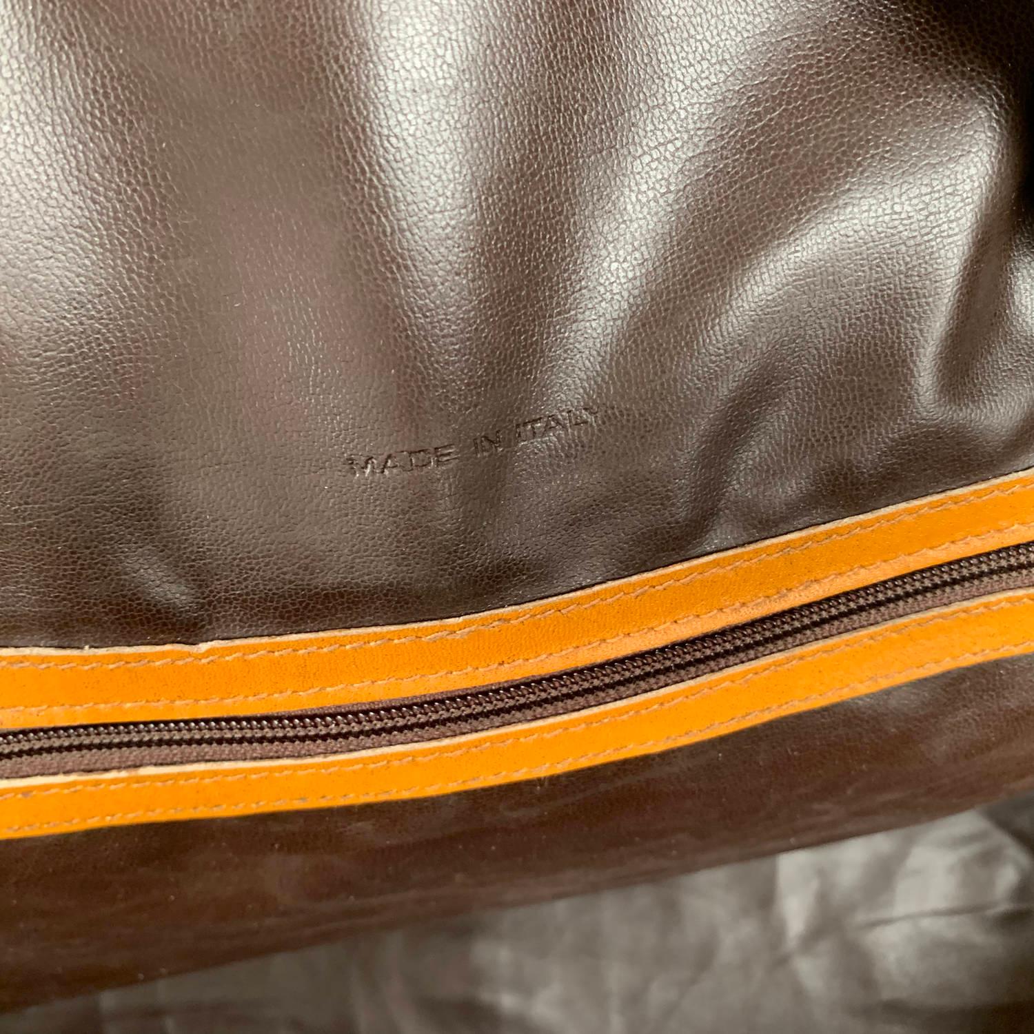 Yves Saint Laurent Vintage Tan Textured Canvas Travel Bag 6