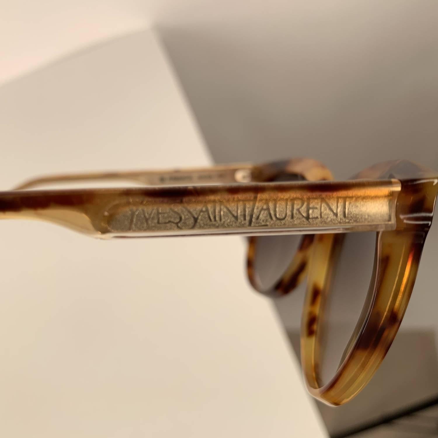 Brown Yves Saint Laurent Vintage Tortoise Butterflies Sunglasses 8008 P 3