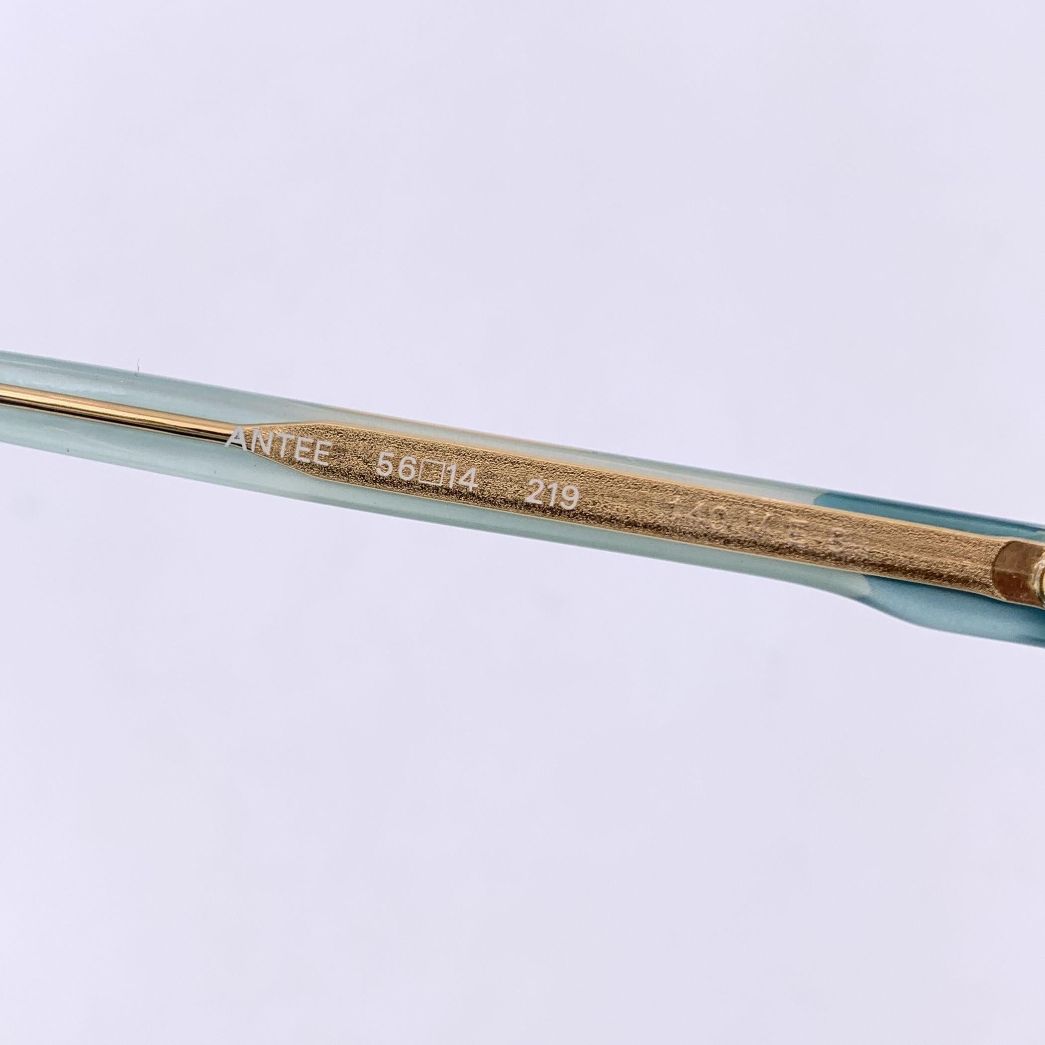 Yves Saint Laurent Vintage Lunettes de soleil en acétate turquoise ANTEE 56/14 Unisexe en vente