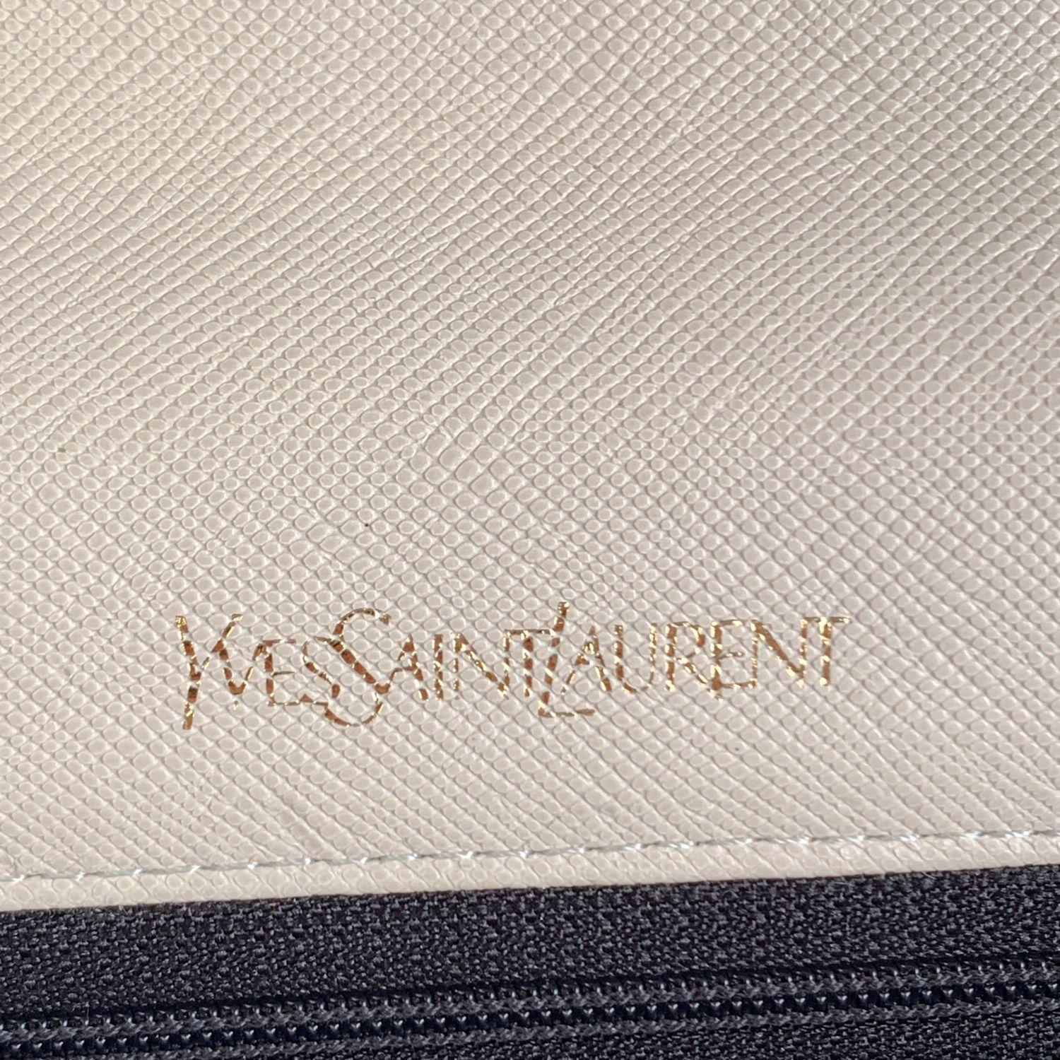 Yves Saint Laurent Vintage White Leather Clutch Bag 2