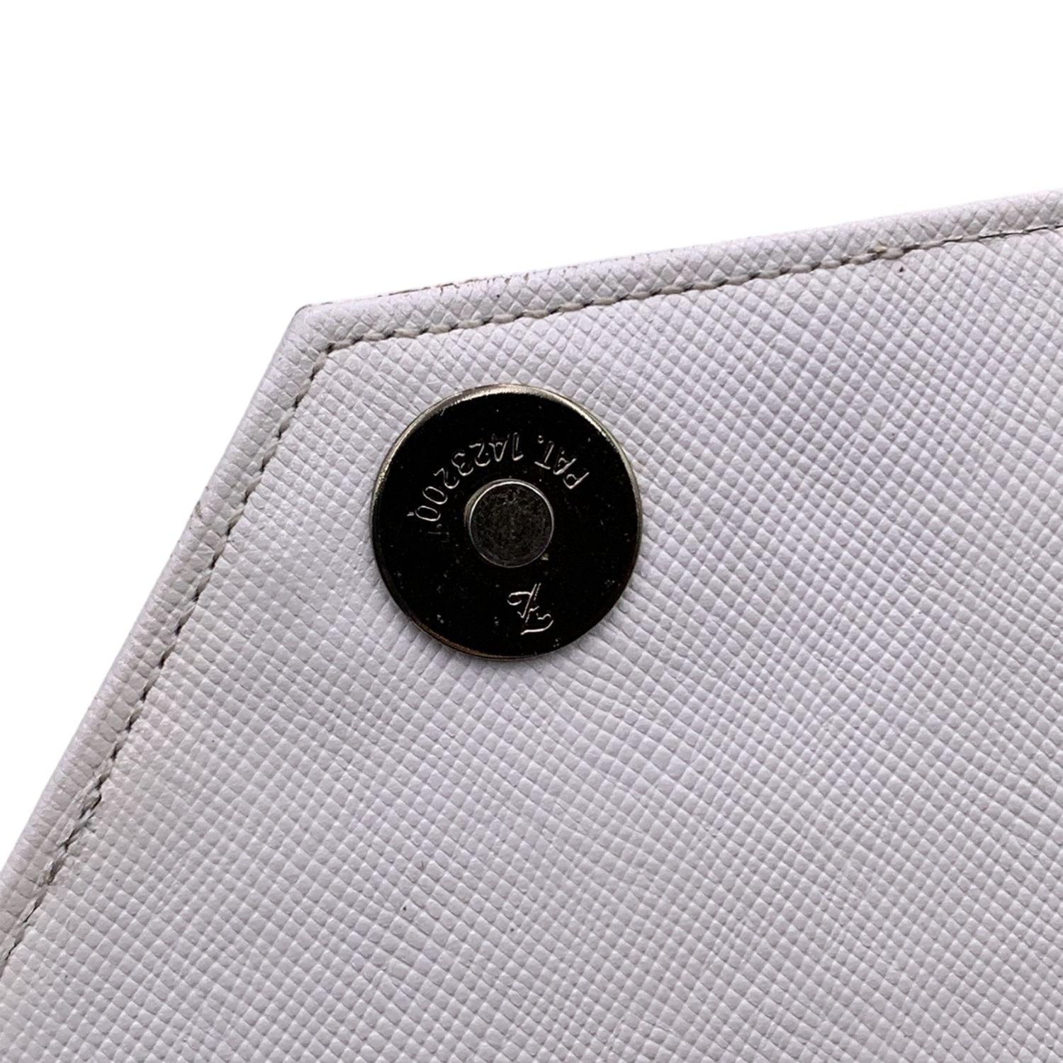 Yves Saint Laurent Vintage White Leather Handbag Clutch Bag 1