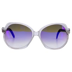 Yves Saint Laurent Vintage White Round Oversize Sunglasses Mod. ALOES
