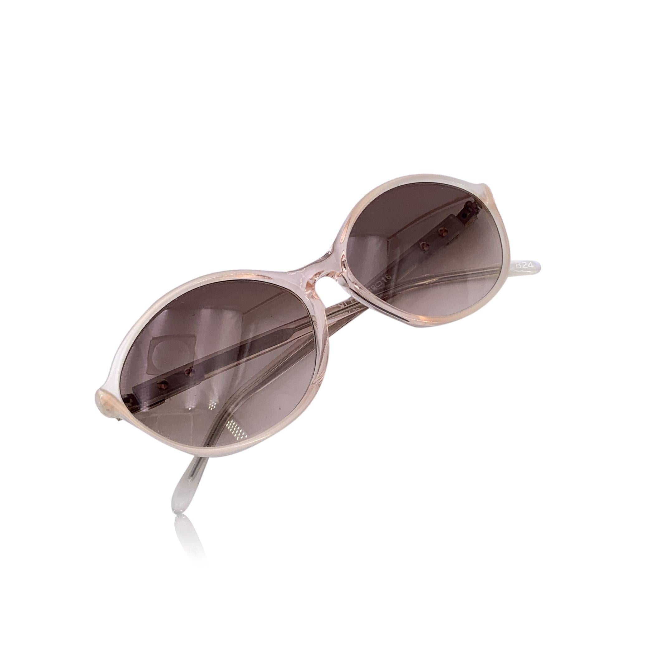 Brown Yves Saint Laurent Vintage White Sunglasses MERCURE 58/16 140mm For Sale