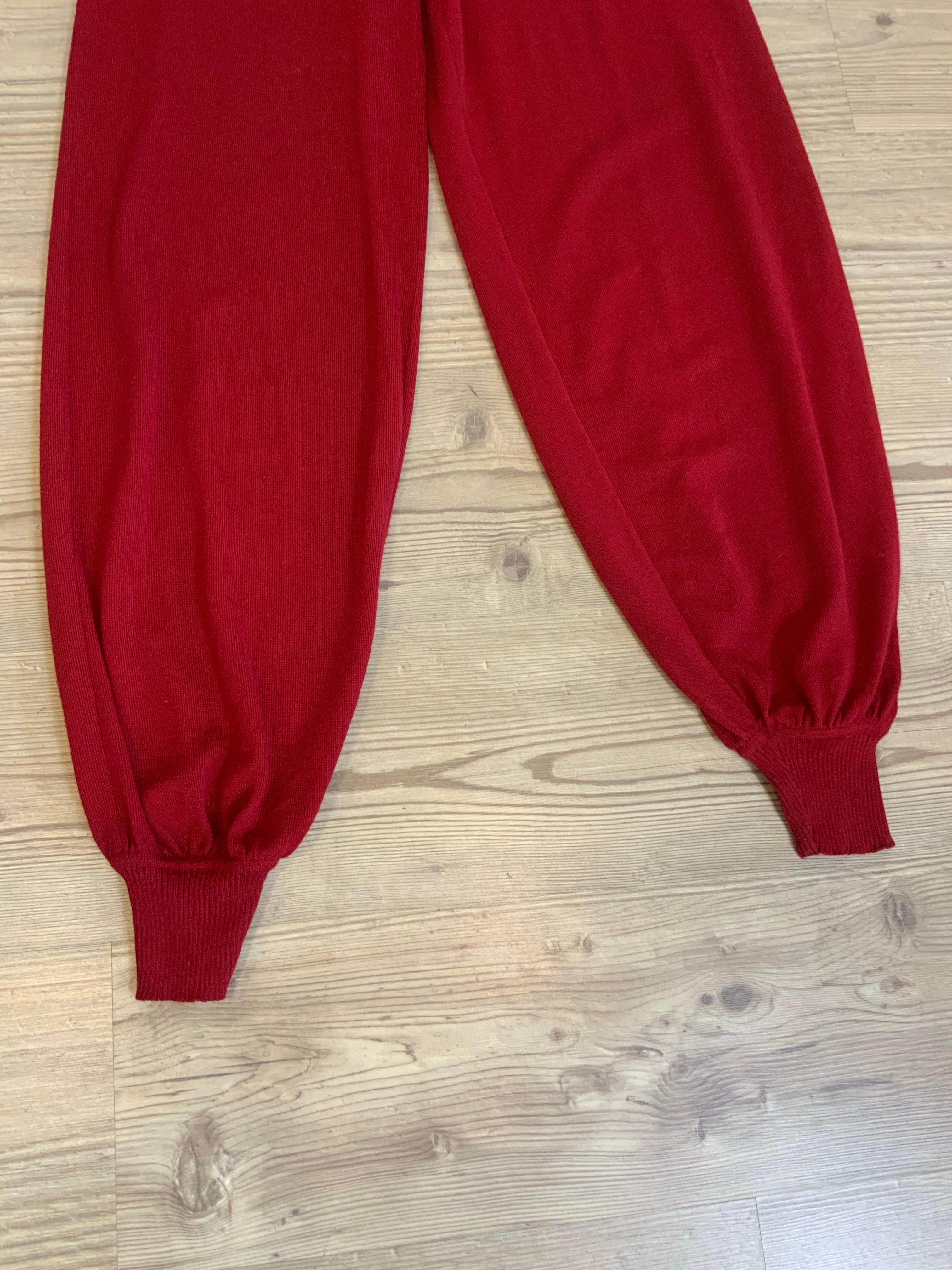 Rouge Pantalon vintage Yves Saint Laurent en vente