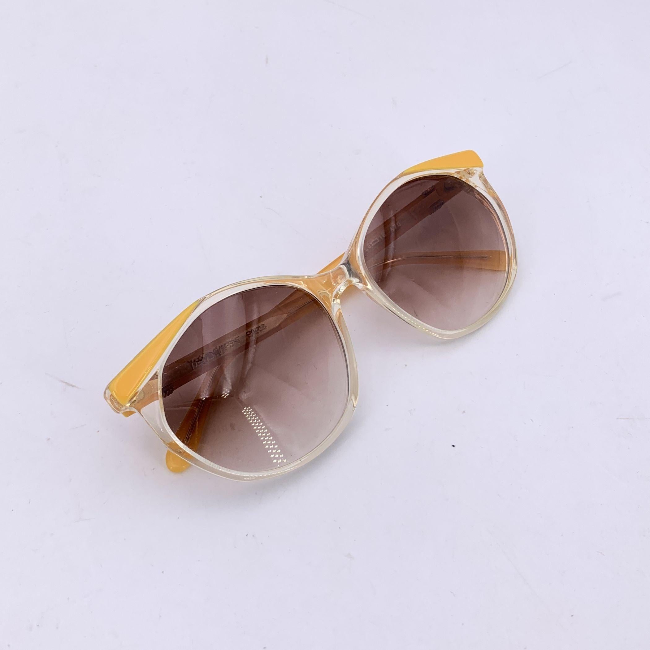 Yves Saint Laurent Gafas de sol vintage amarillas DANAOS 58/16 140mm en venta 1