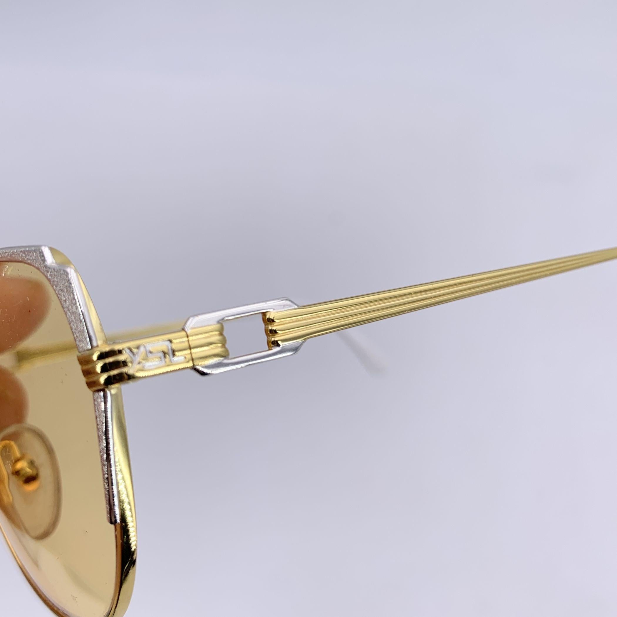 Yves Saint Laurent Vintage Yellow Sunglasses mod. TETHYS 54/15 In Excellent Condition In Rome, Rome
