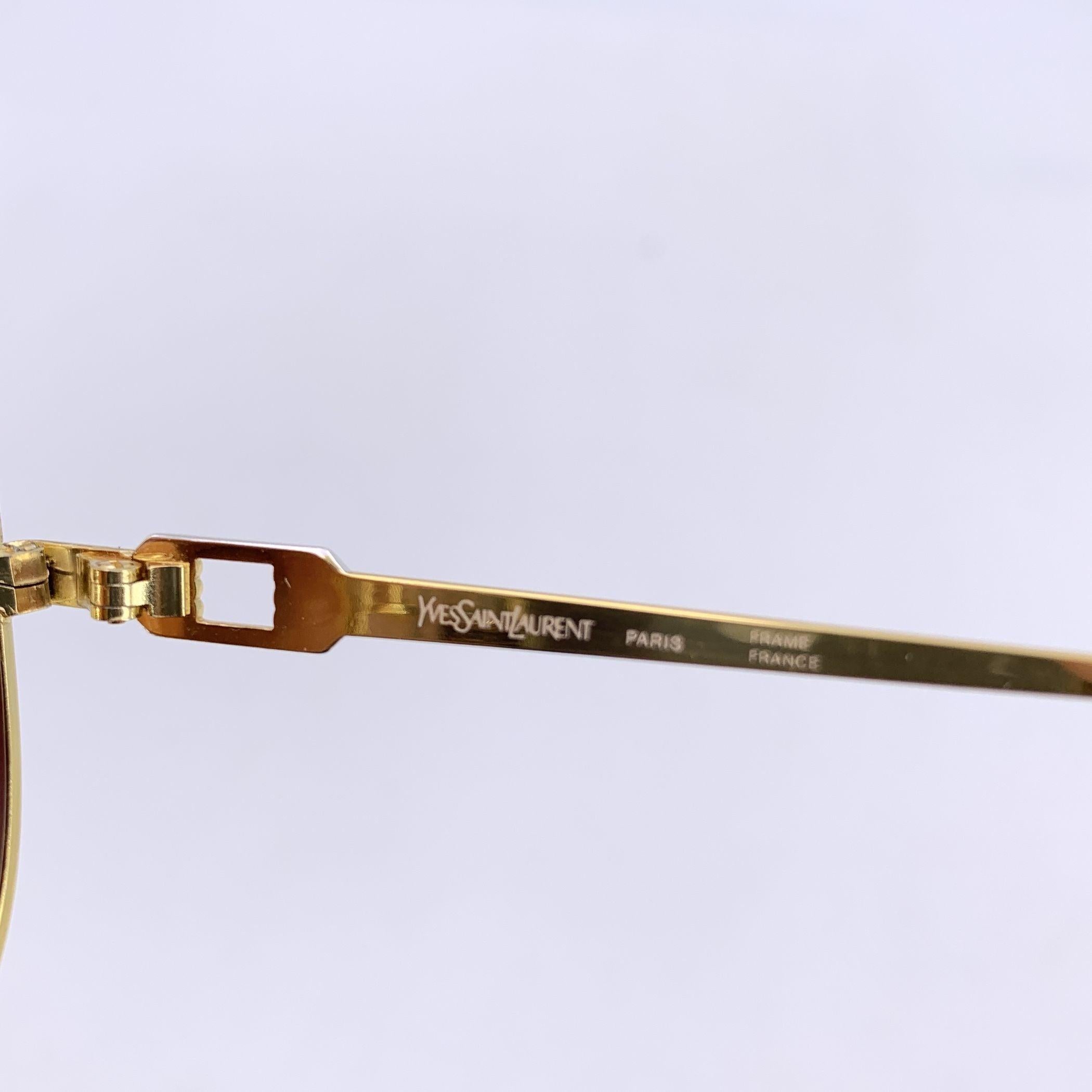 Women's Yves Saint Laurent Vintage Yellow Sunglasses mod. TETHYS 54/15