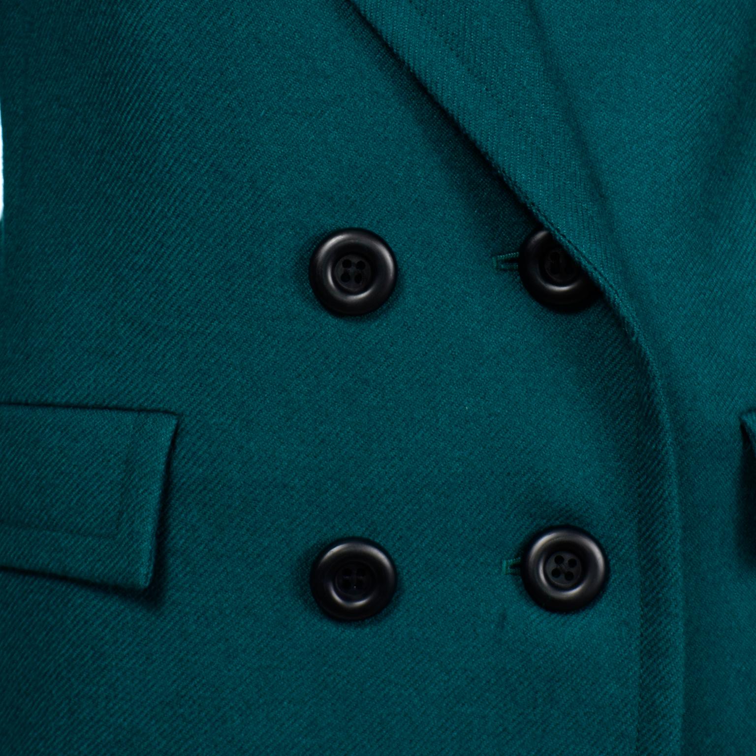 Yves Saint Laurent Vintage YSL Green Jacket & Skirt Suit 1