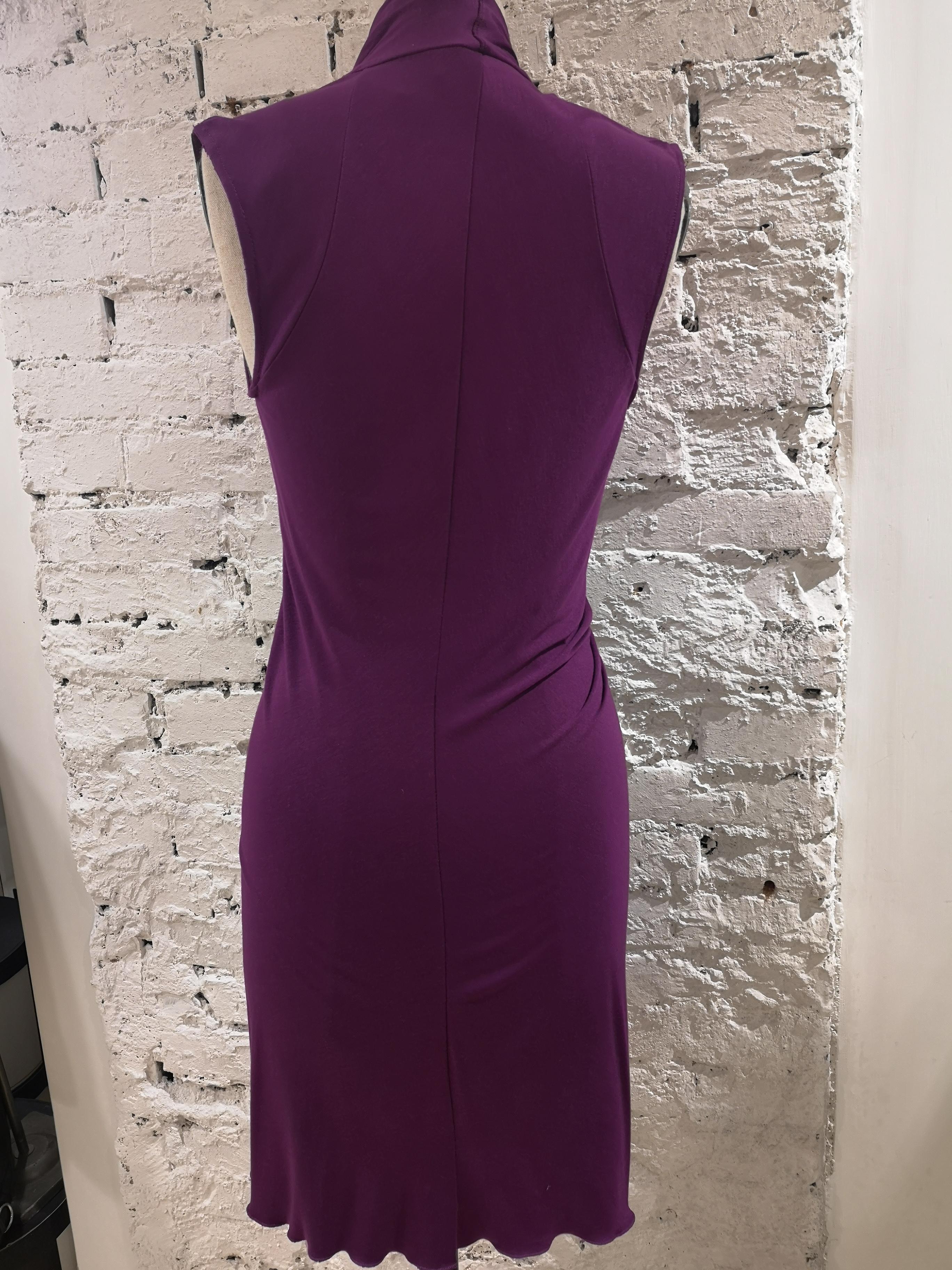 Yves Saint Laurent viscose purple Dress 2