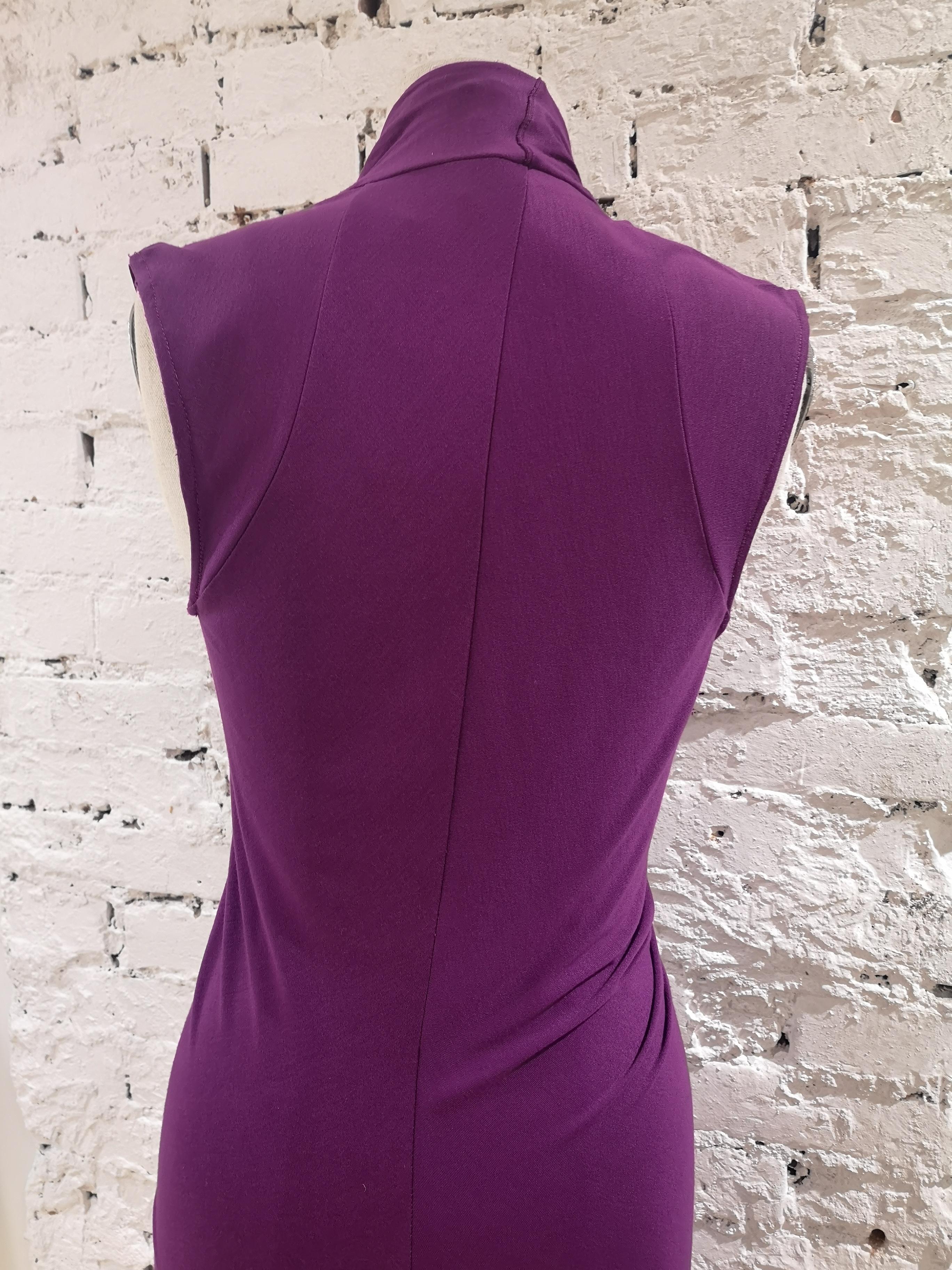 Yves Saint Laurent viscose purple Dress 3