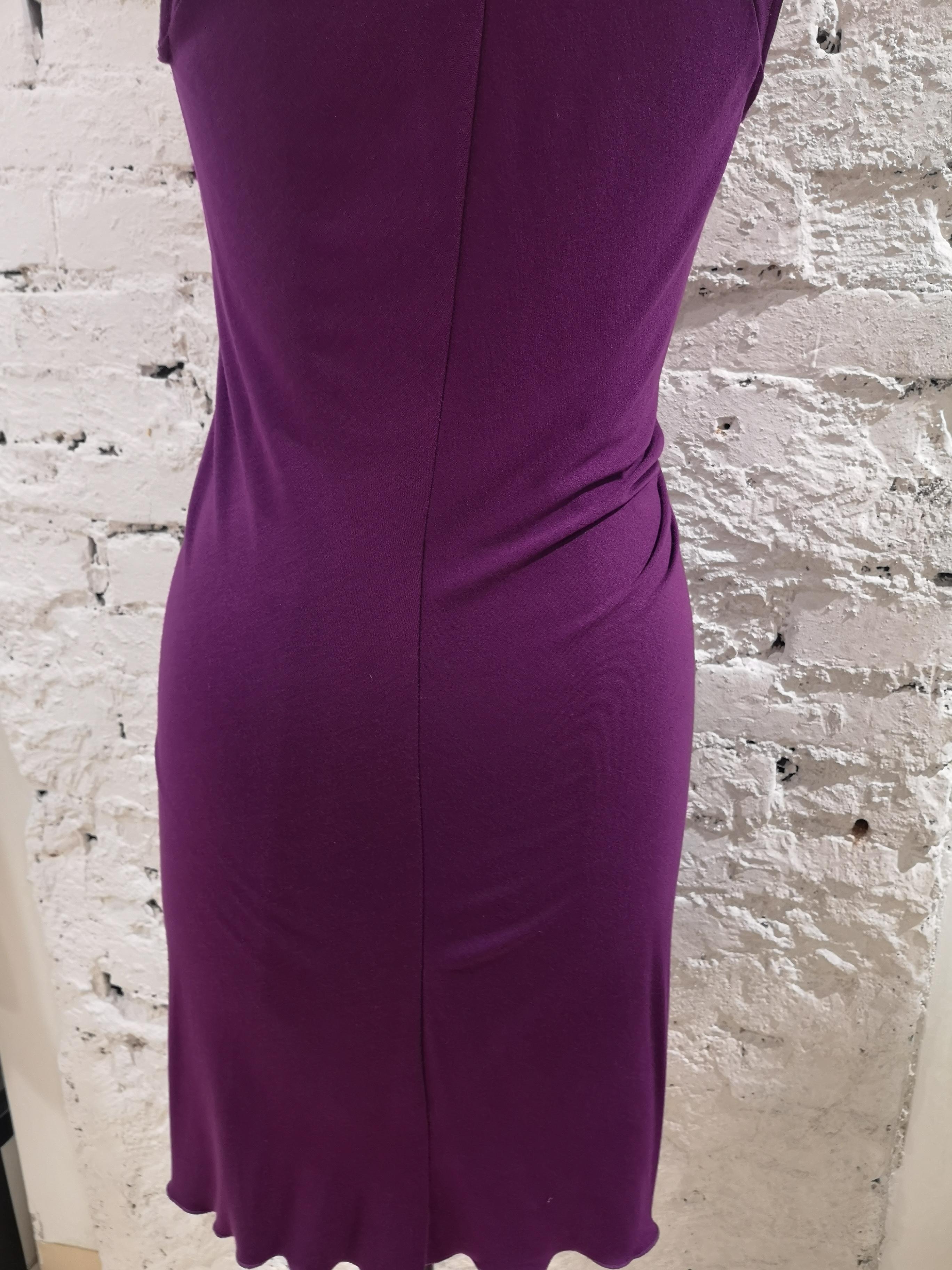Yves Saint Laurent viscose purple Dress 4