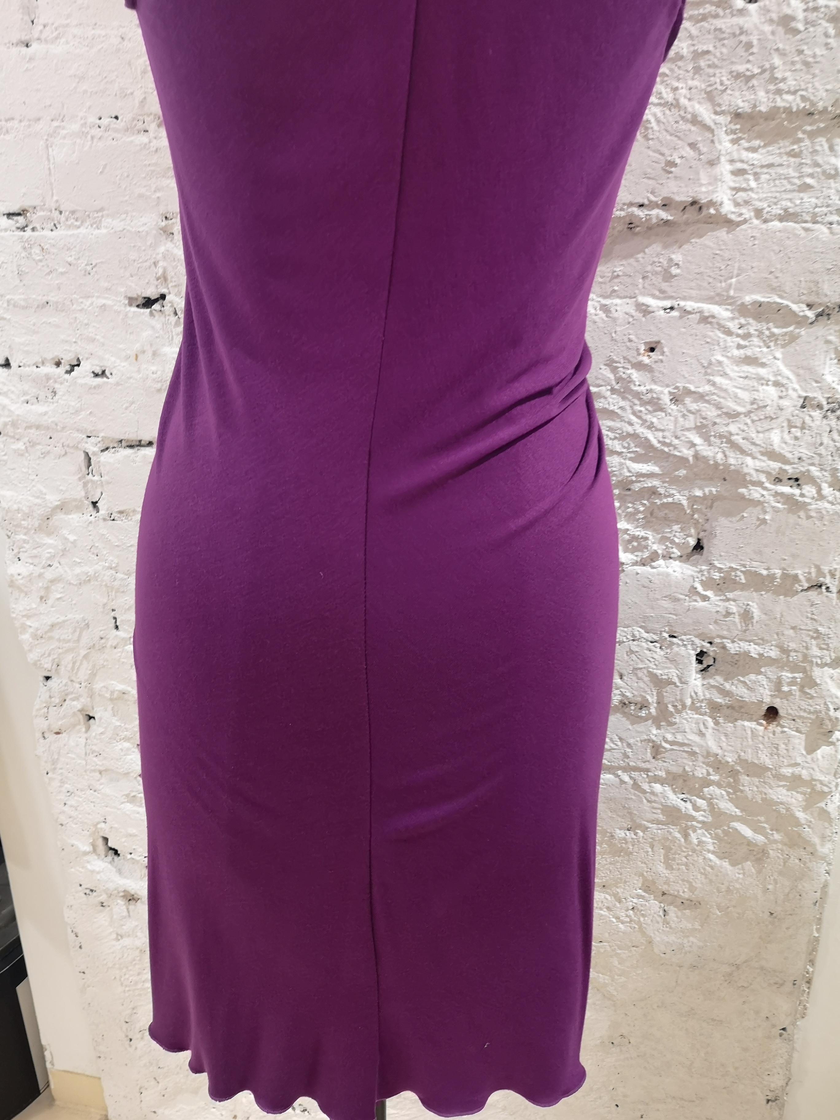 Yves Saint Laurent viscose purple Dress 5