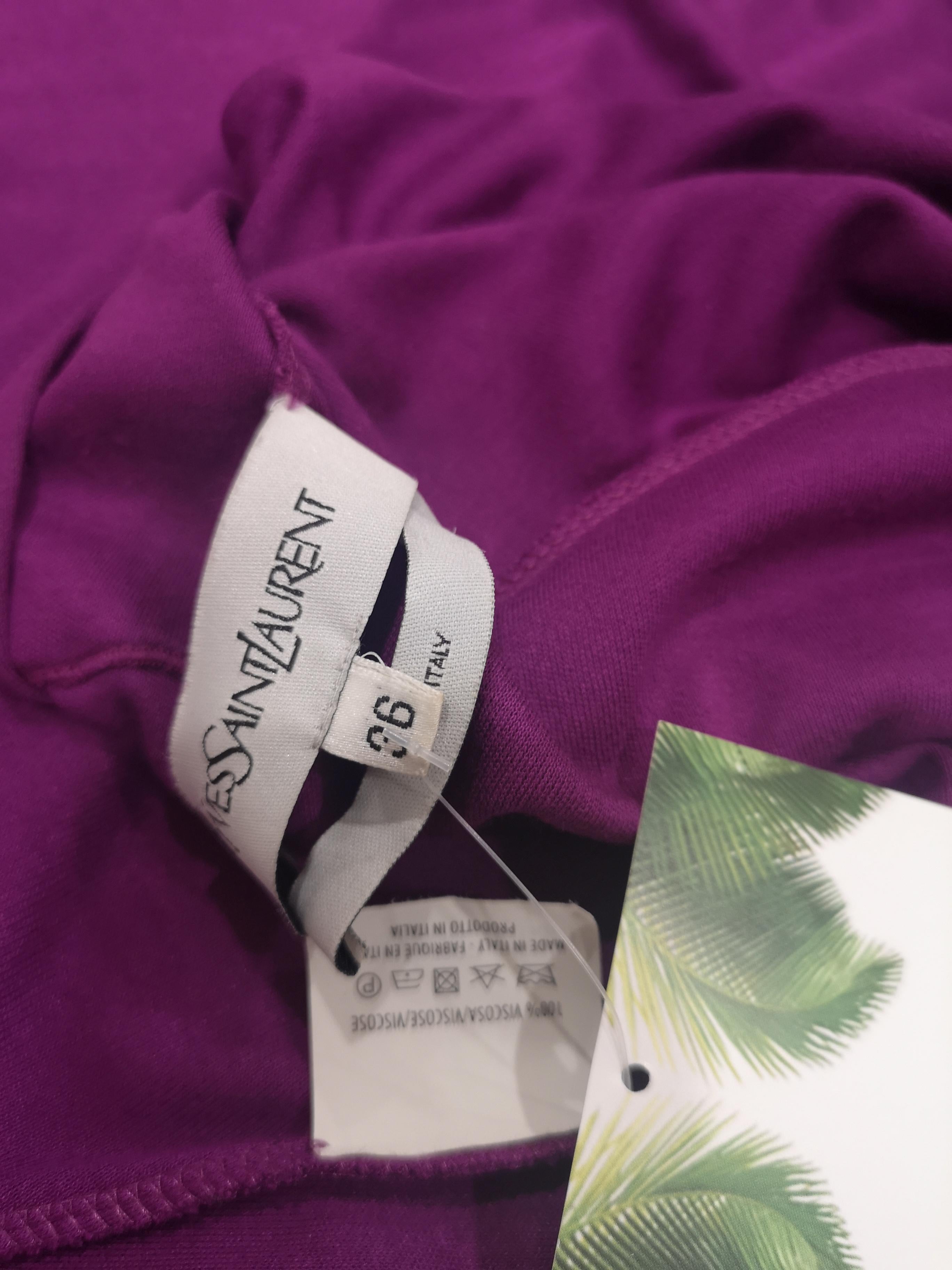 Yves Saint Laurent viscose purple Dress 6