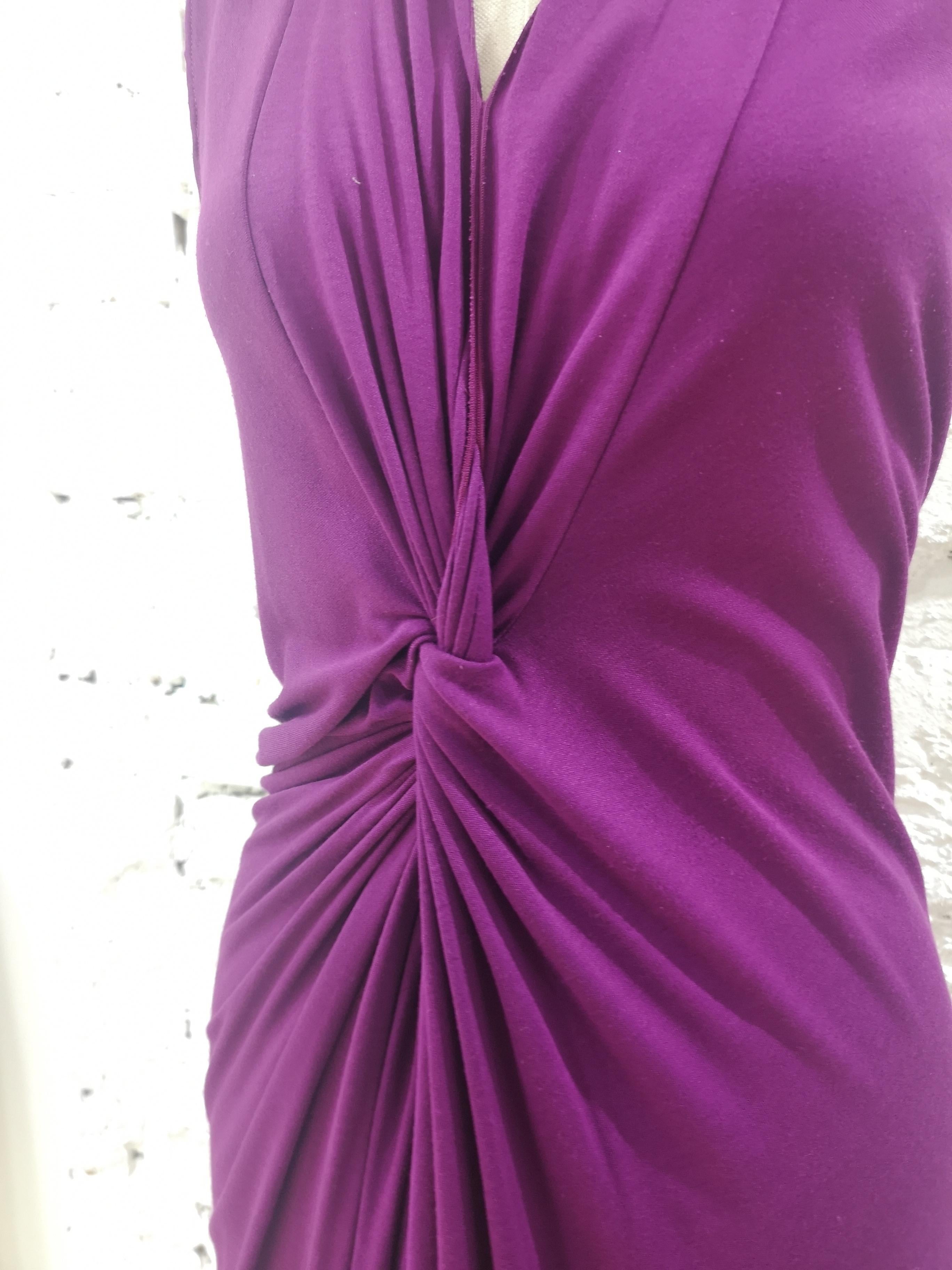 Yves Saint Laurent viscose purple Dress In Excellent Condition In Capri, IT